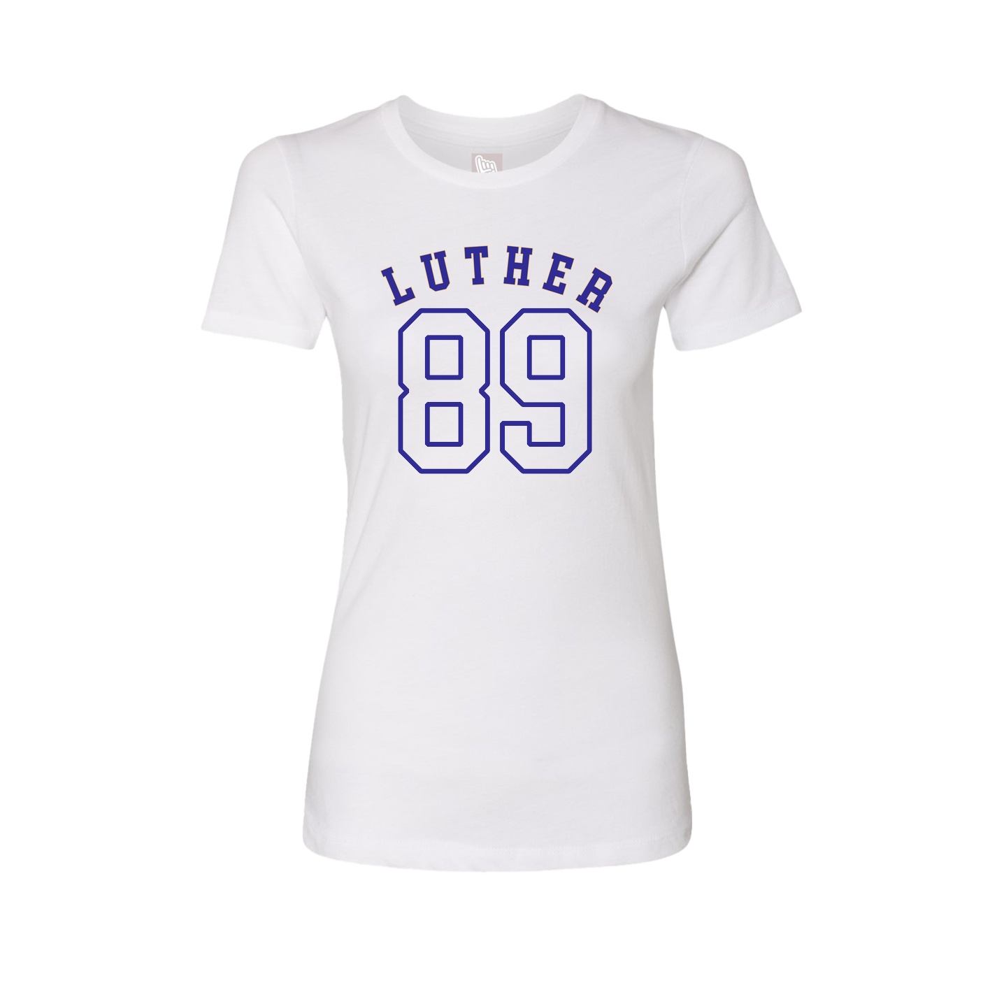 Fitted Women's Tee — Shirsey Arch in White