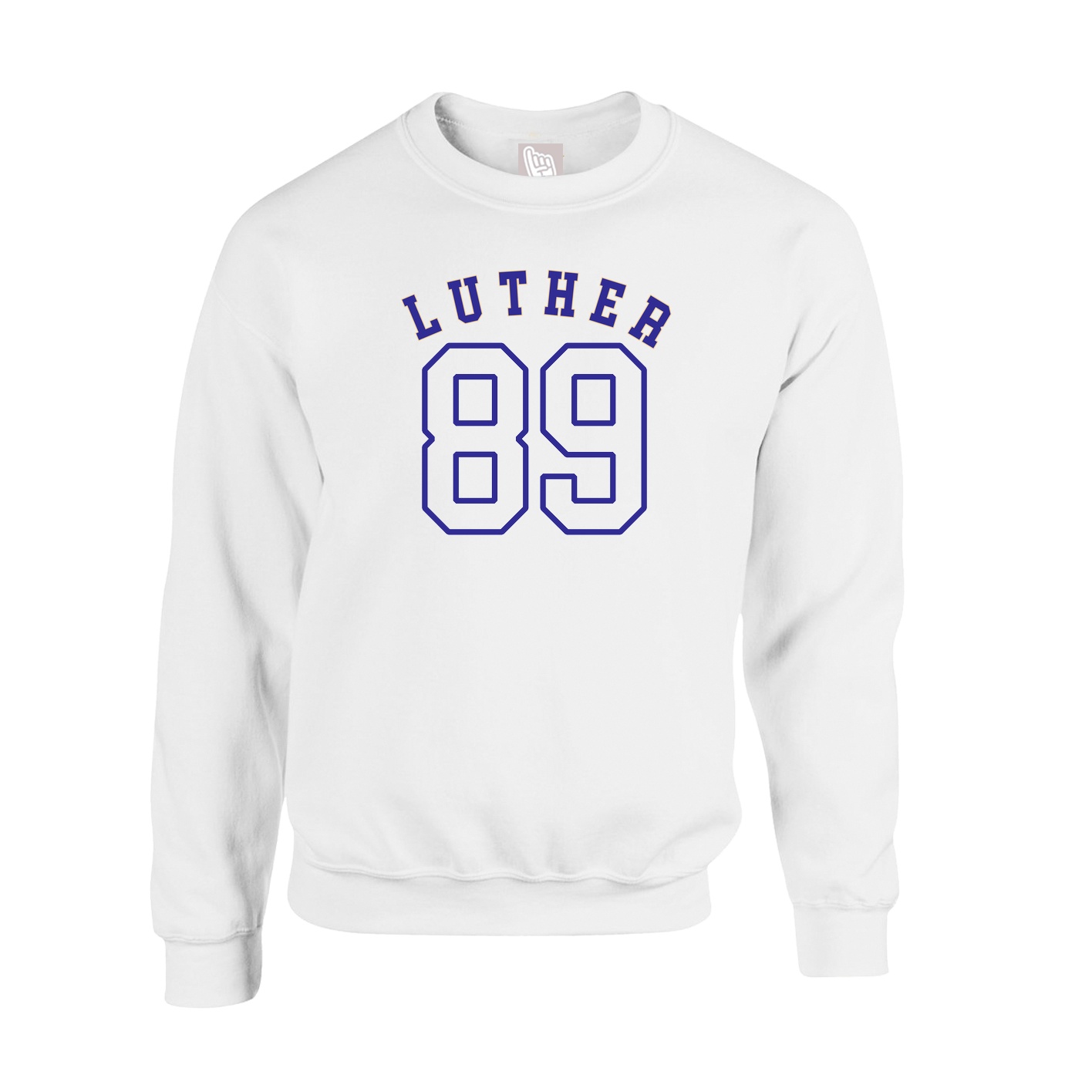 Fleece Crew — Shirsey Arch in White