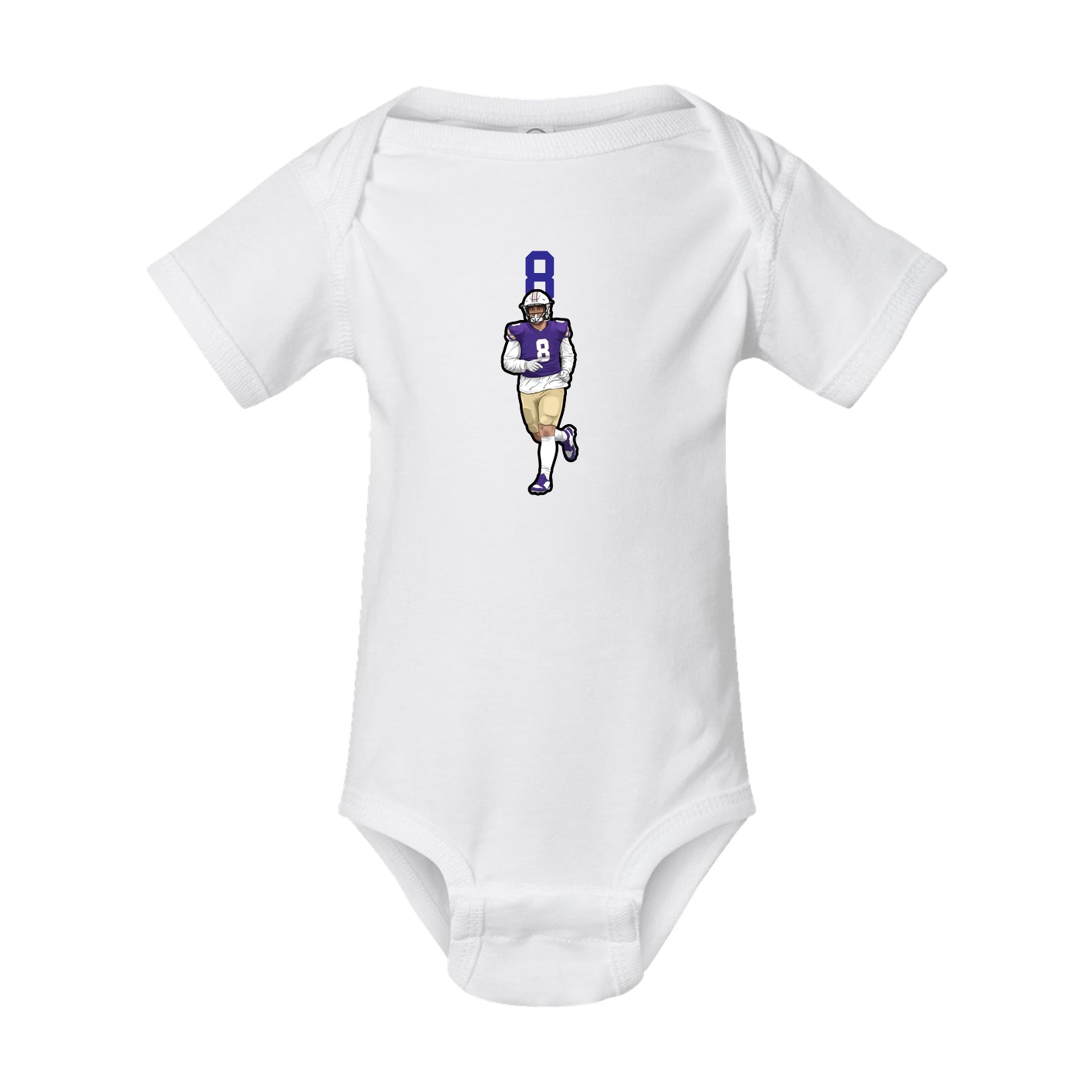 Baby Onesie — Number Top in White