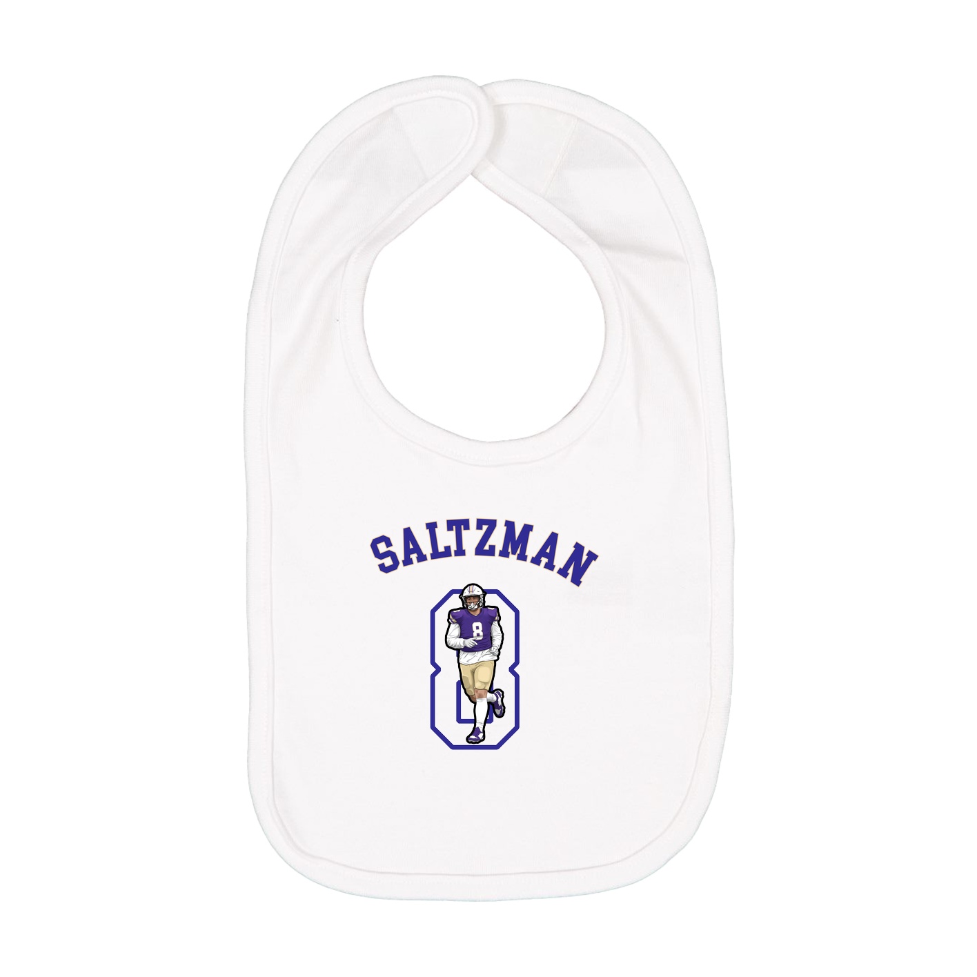 Infant Bib — Shirsey Arch in White