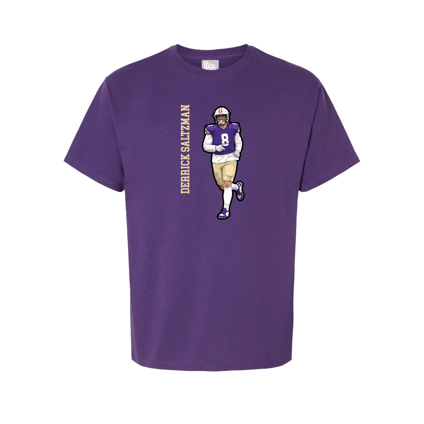 Youth Tee — Name Vertical in Purple