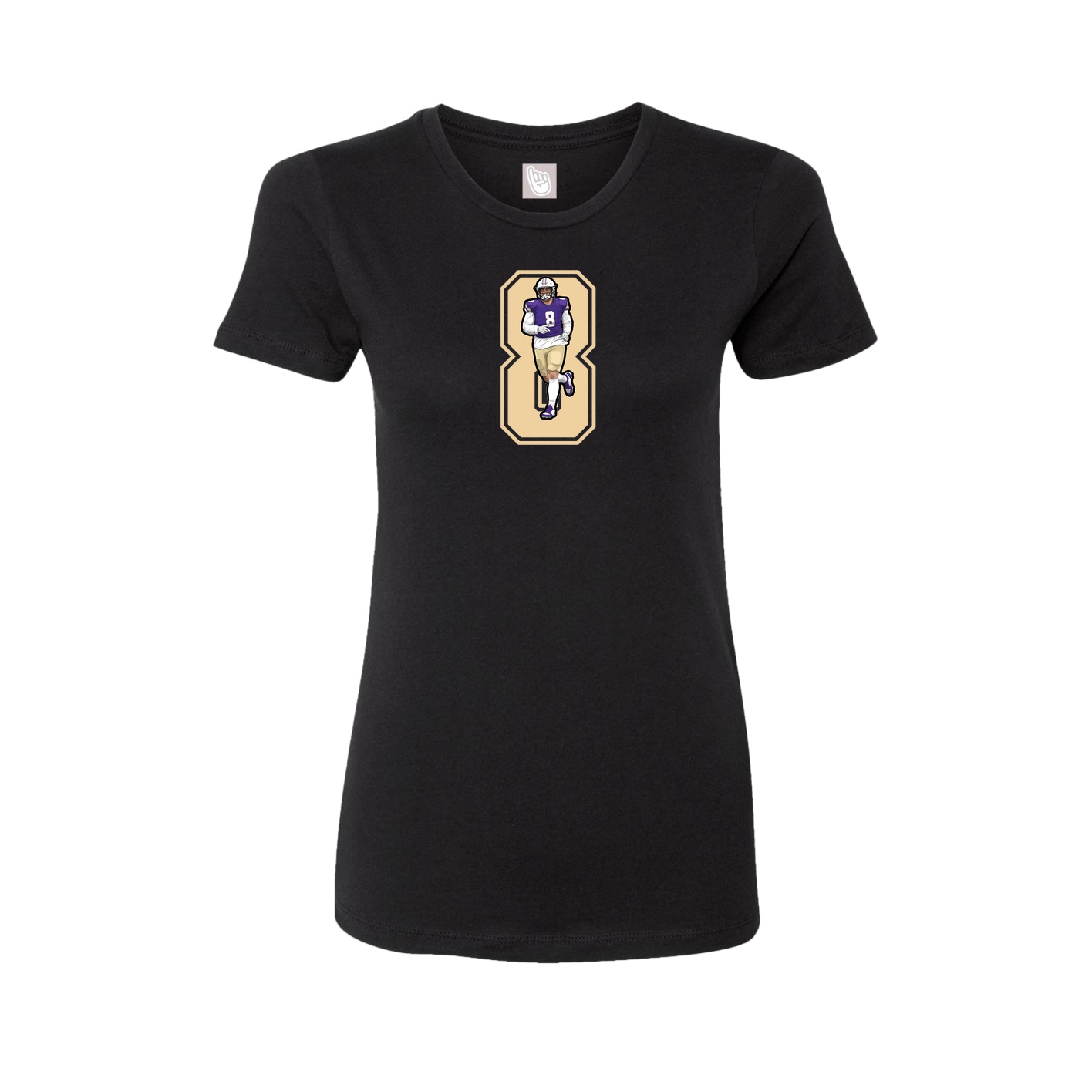 Womens Tee — Number in Black