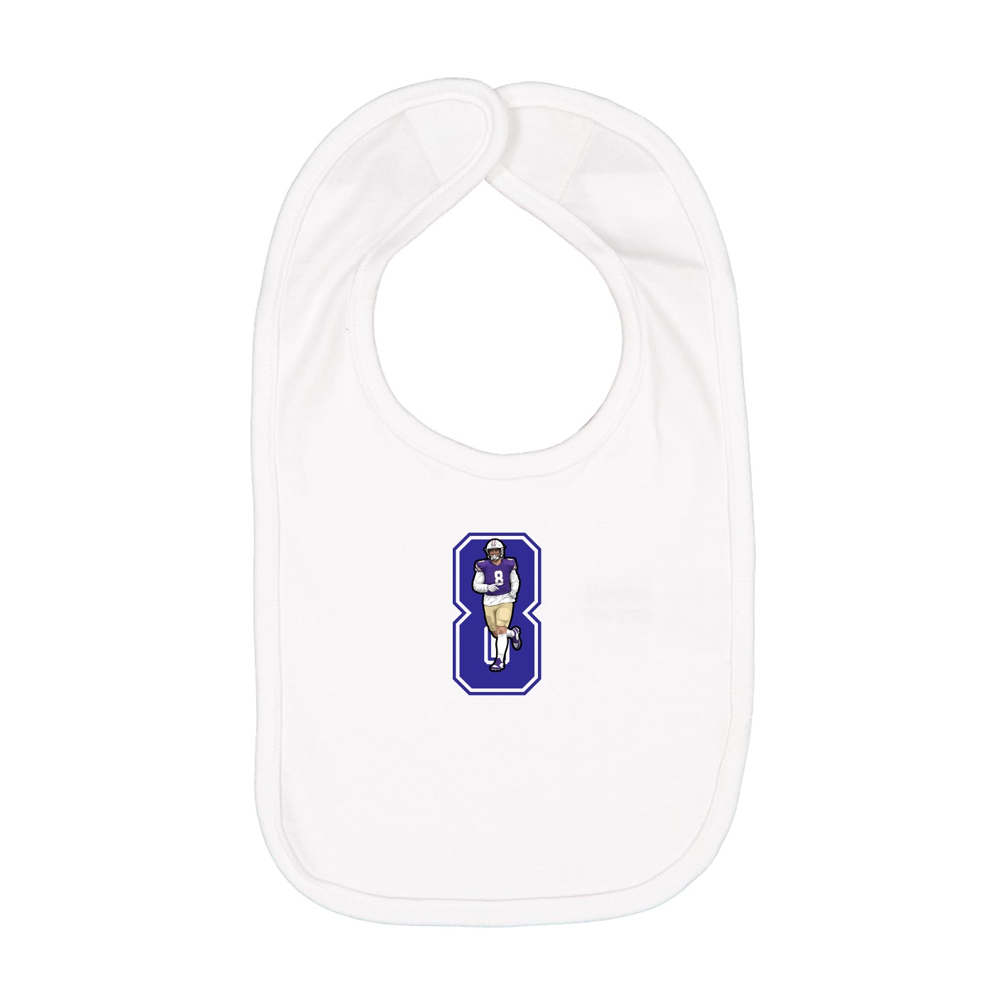 Infant Bib — Number in White