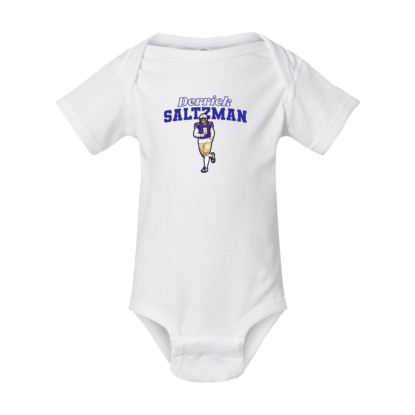 Baby Onesie — Name Arch in White