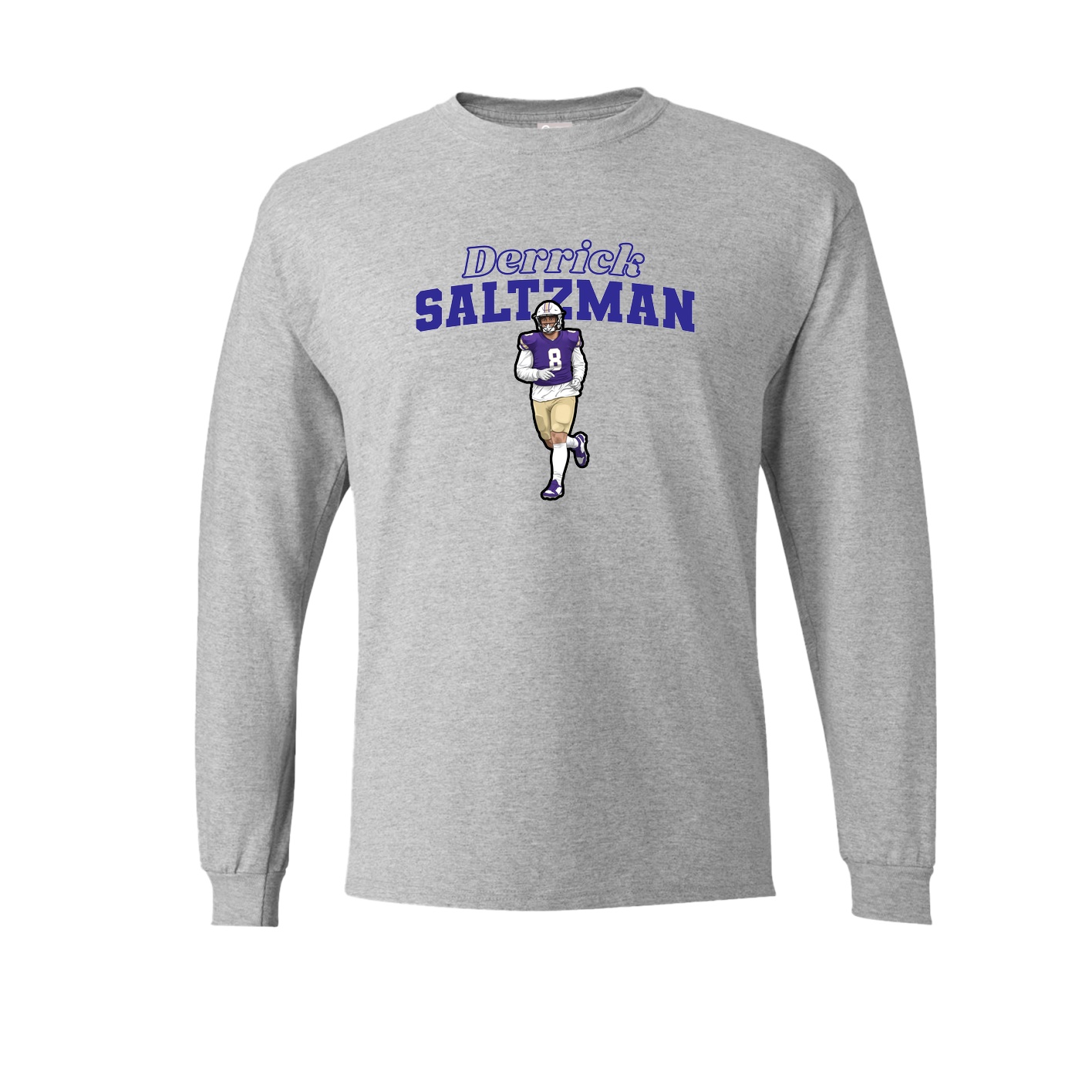 Long Sleeve Tee — Name Arch in Grey
