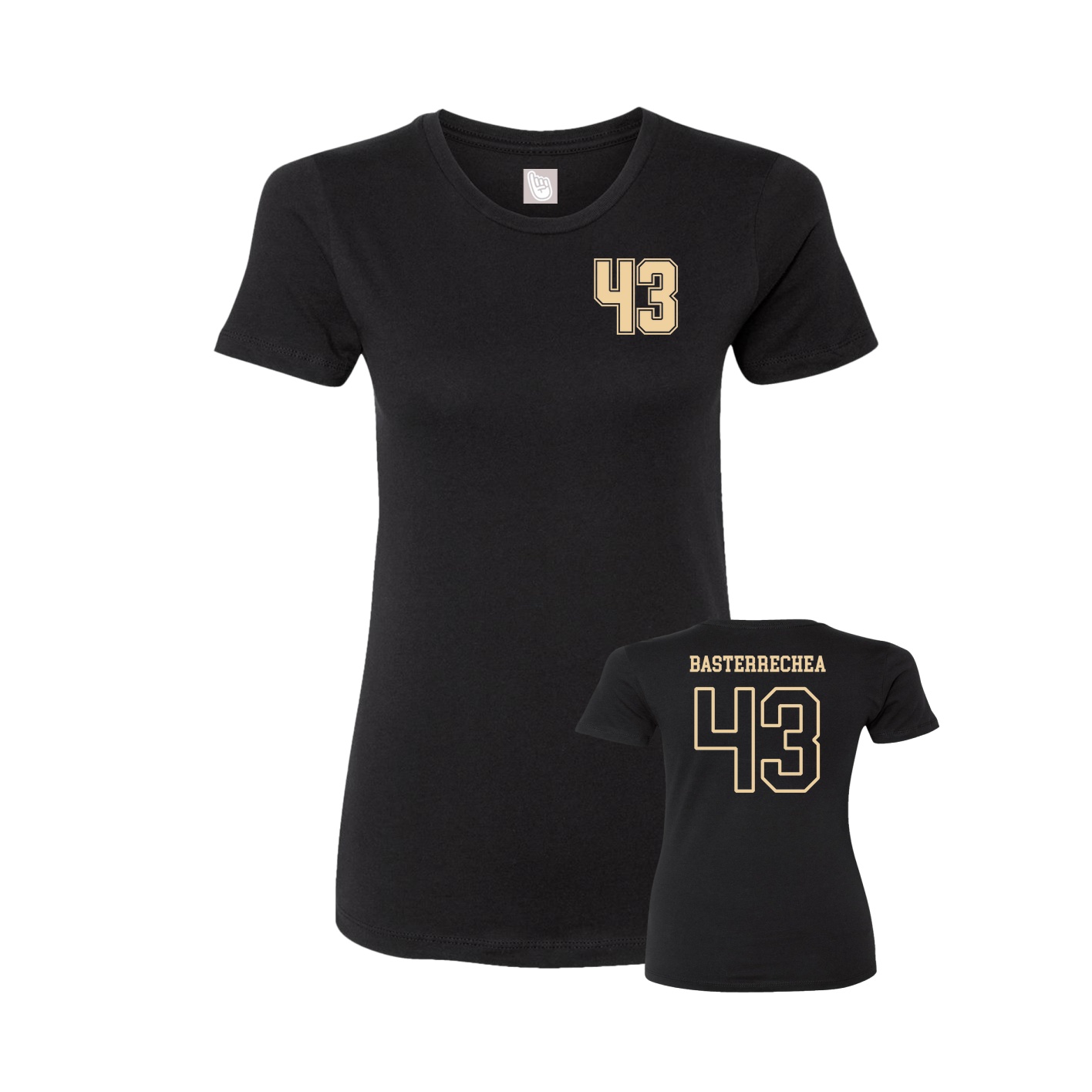 Womens Tee — Chest Back in Black