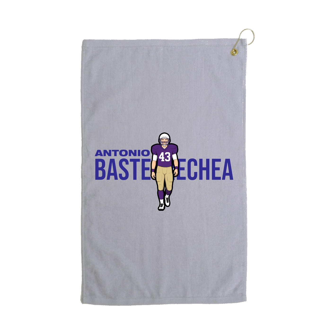 Golf Towel — Player Name in Grey