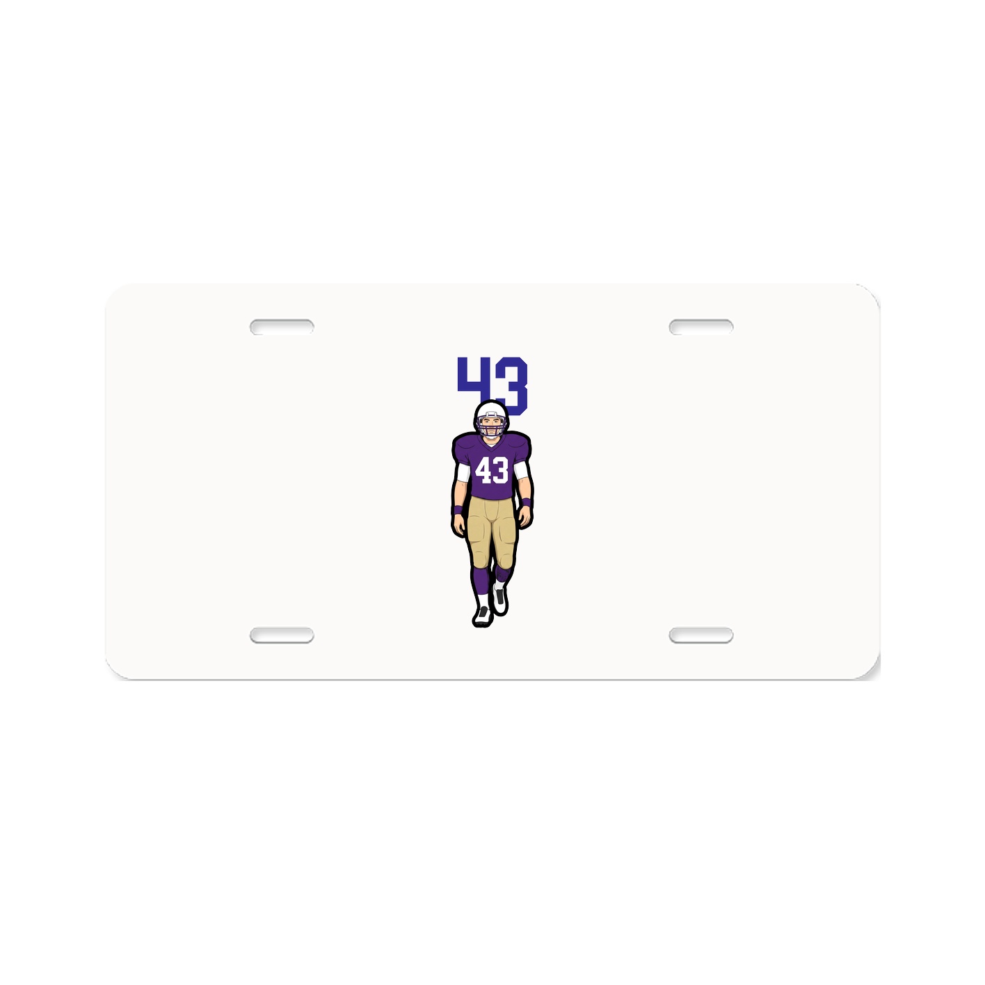 License Plate — Number Top in Classic