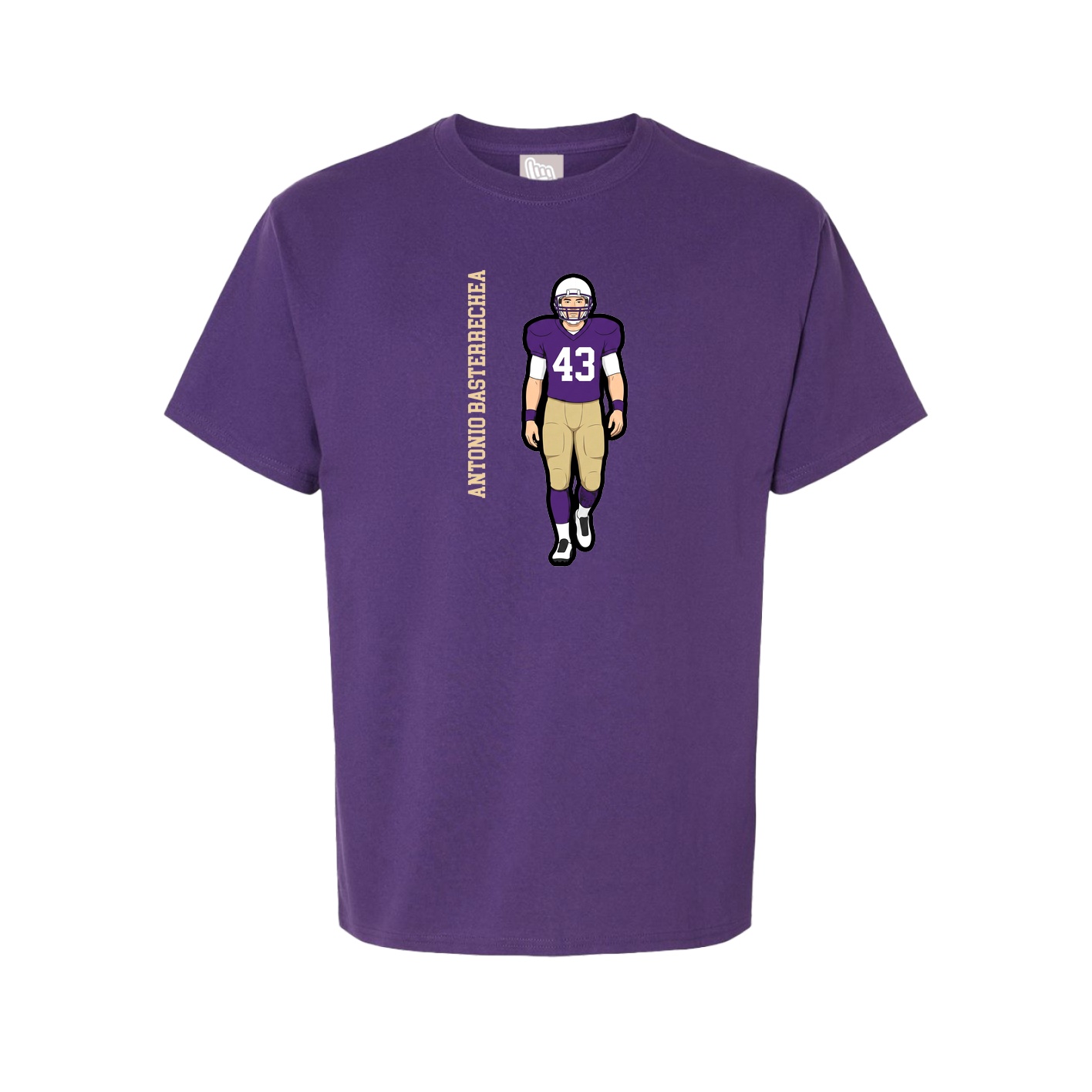 Tee — Name Vertical in Purple