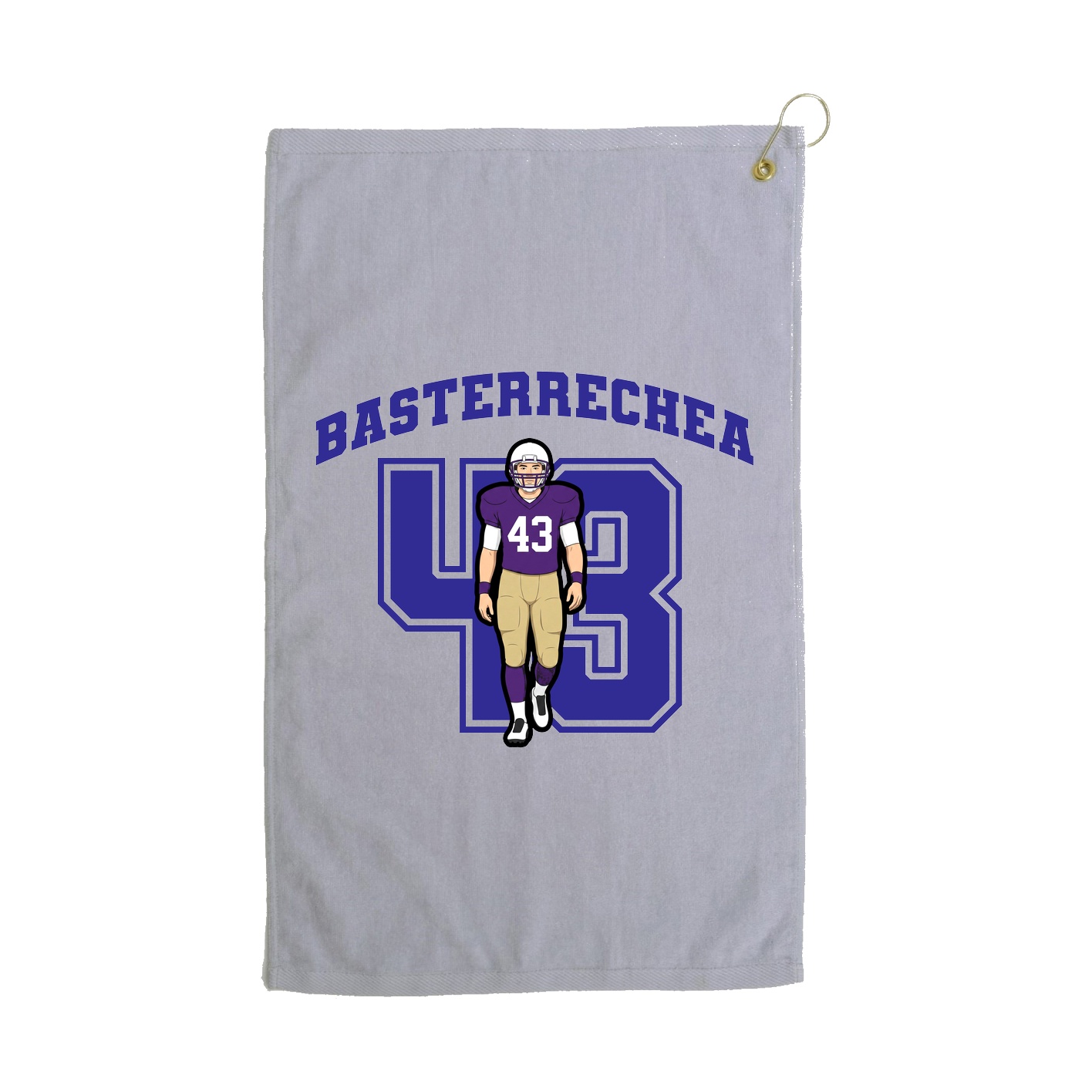 Golf Towel — Number in Grey