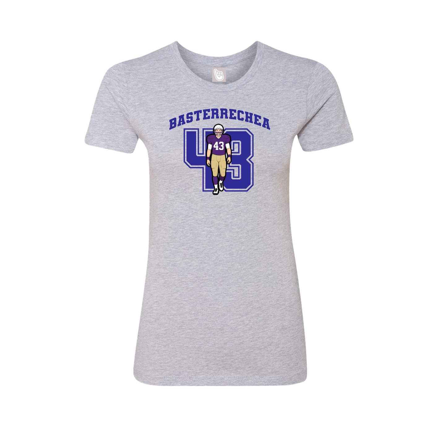 Fitted Women's Tee — Number in Grey