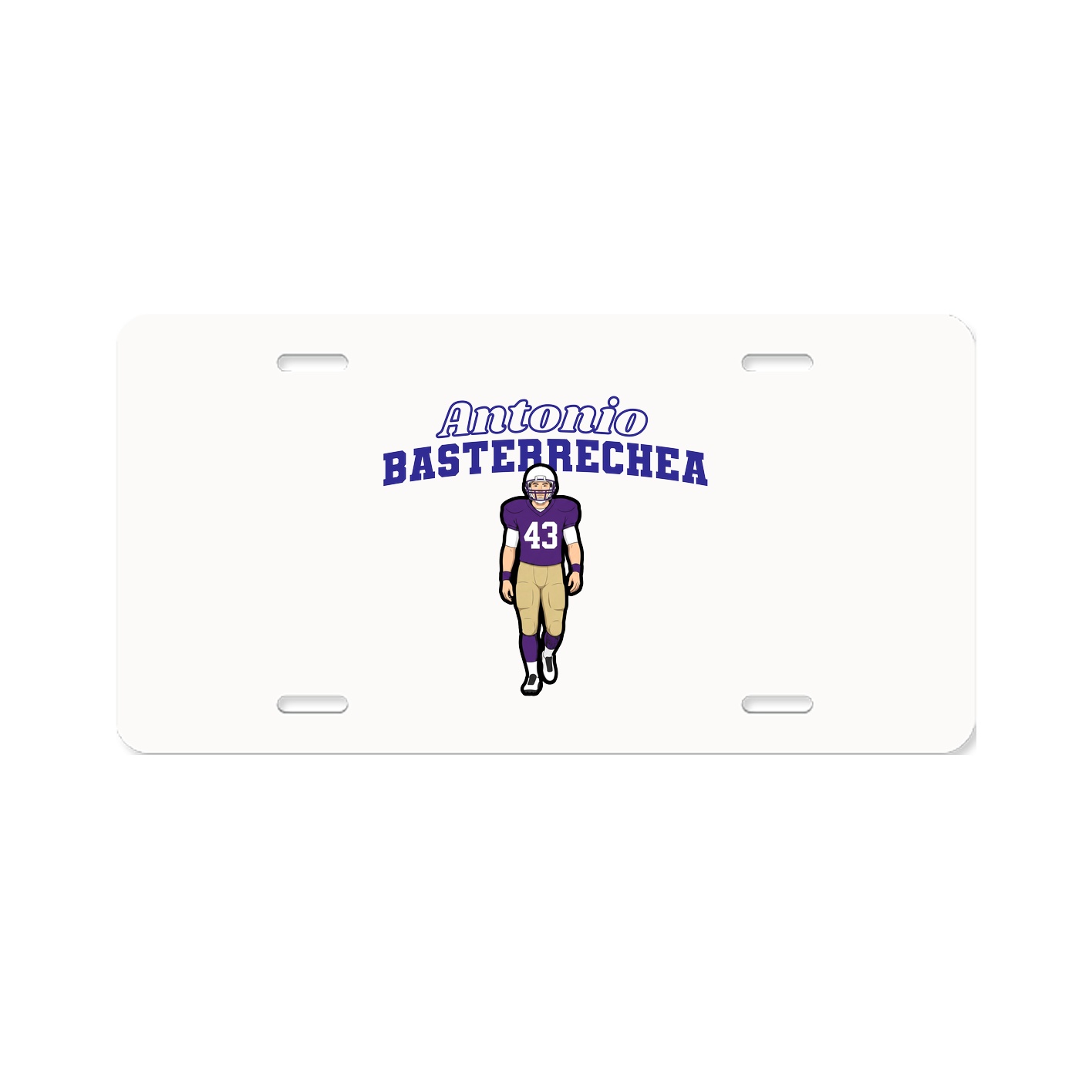 License Plate — Name Arch in Classic