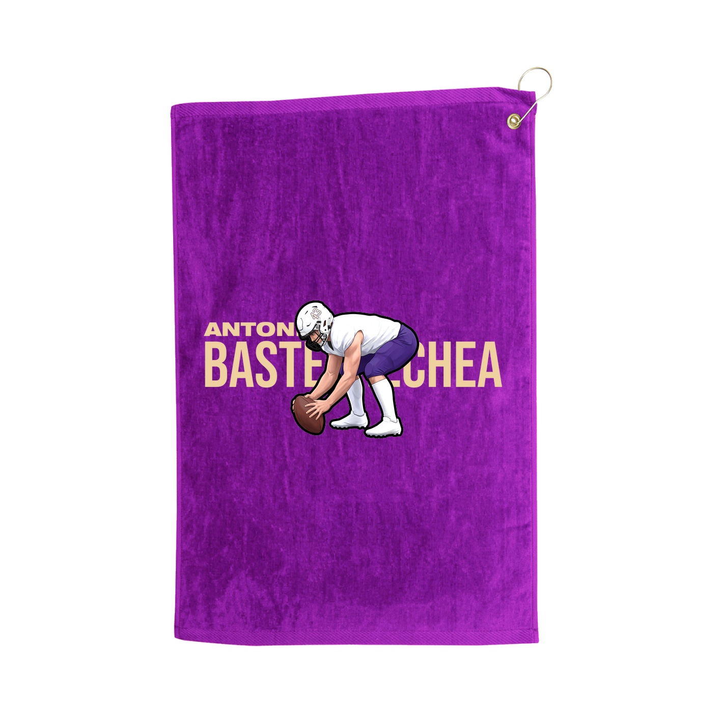 Golf Towel — Player Name in Purple