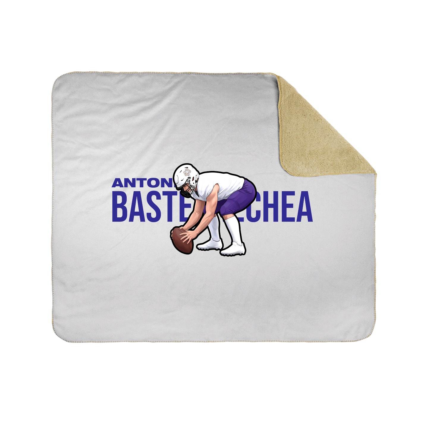 Throw Blanket — Player Name in White