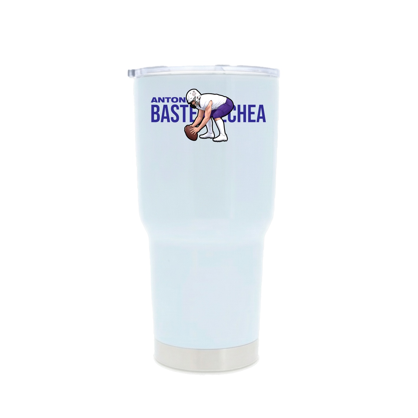 30oz Stainless Steel Tumbler — Player Name in White