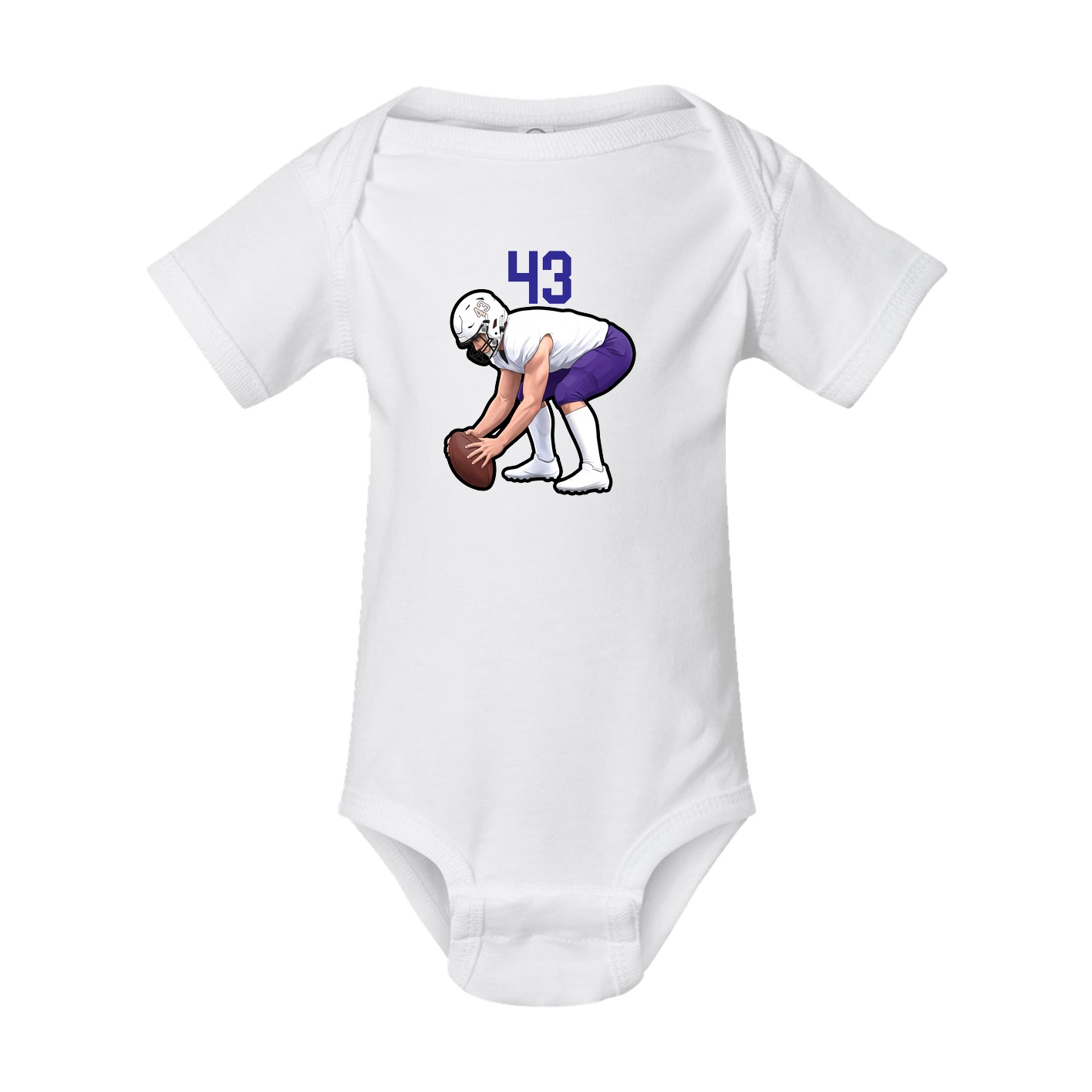 Baby Onesie — Number Top in White