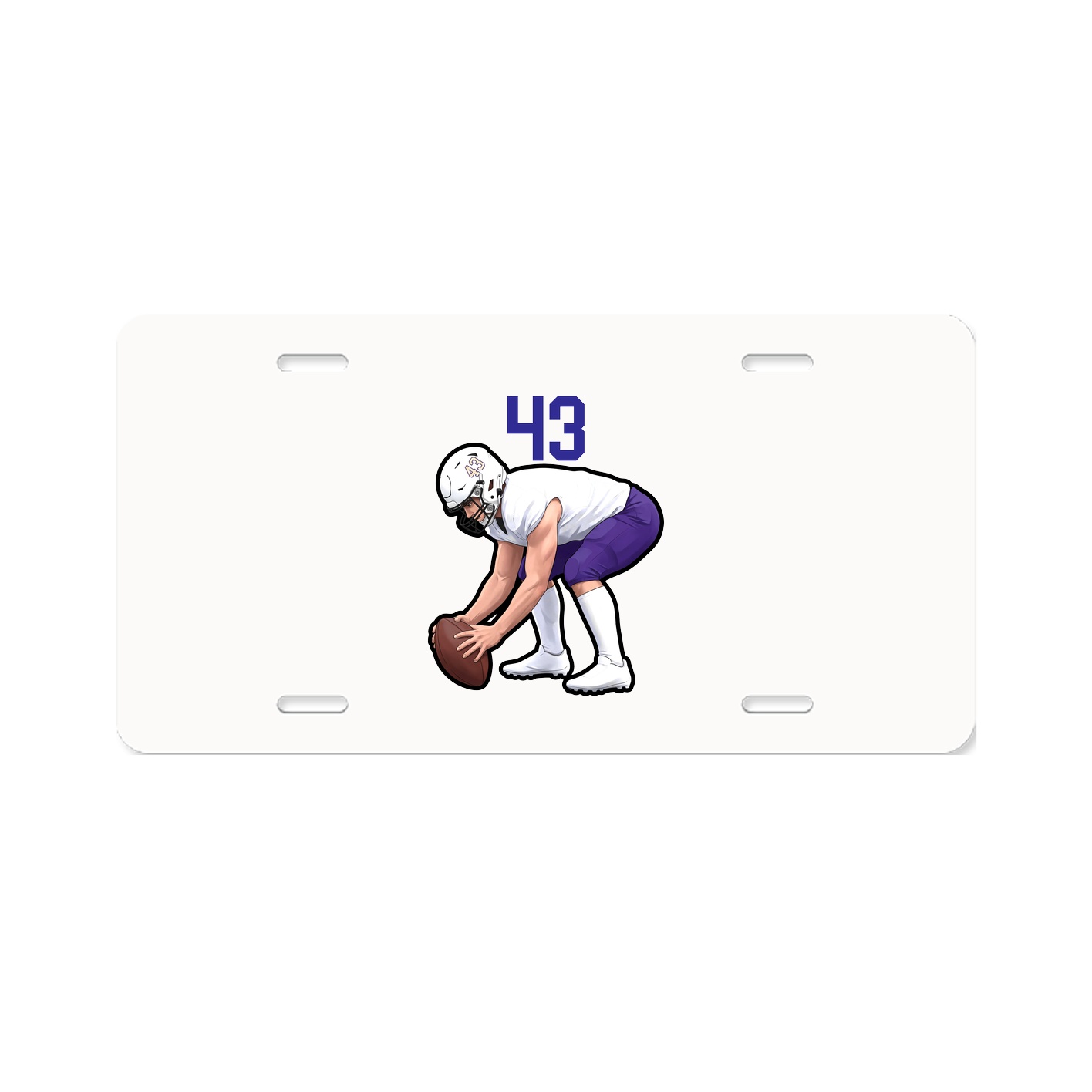 License Plate — Number Top in Classic