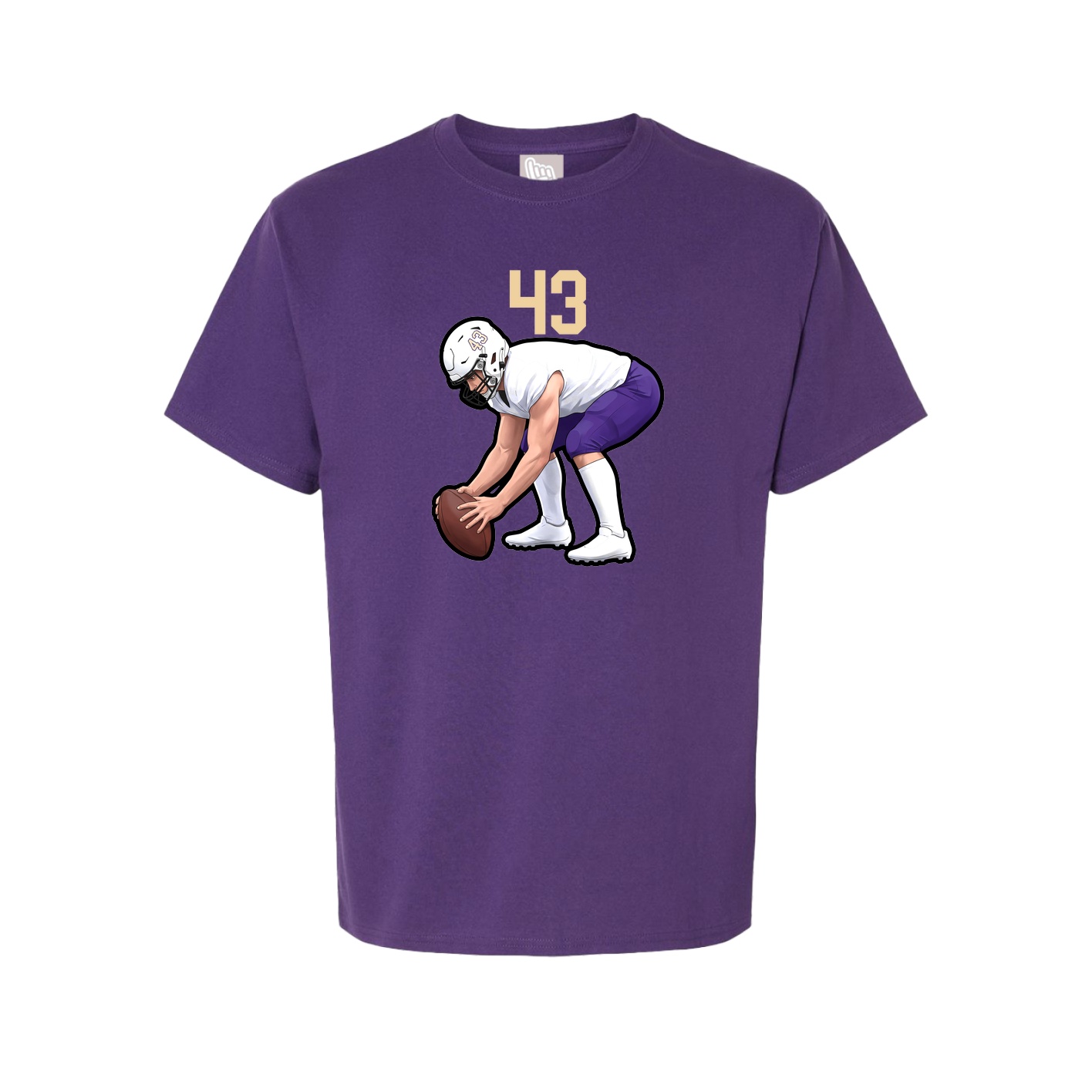 Youth Tee — Number Top in Purple