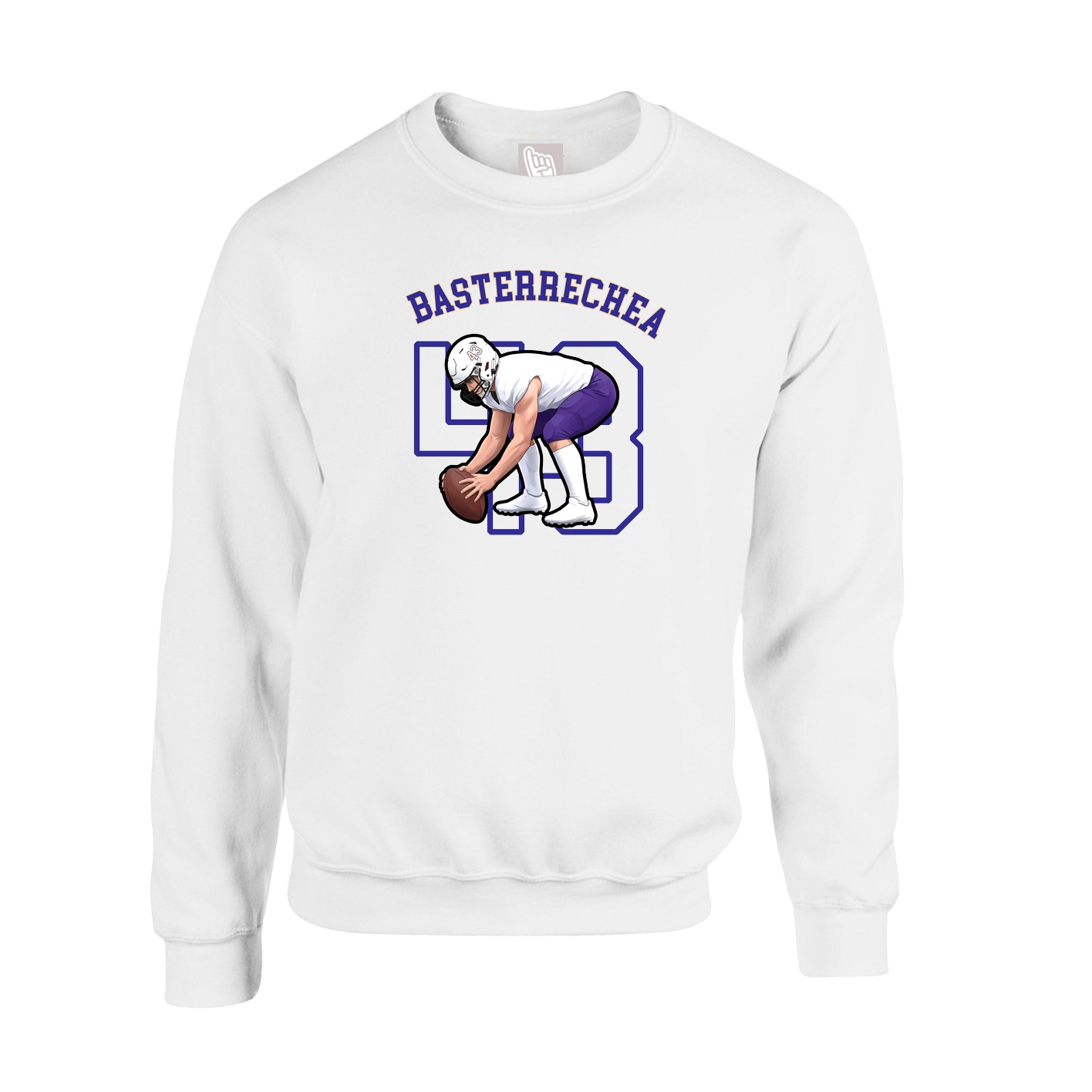 Fleece Crew — Shirsey Arch in White