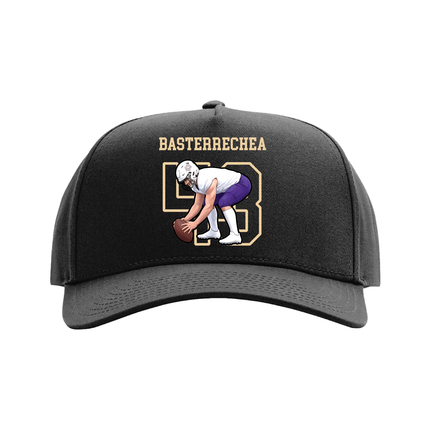 Full Fabric Five-Panel Champ Cap — Shirsey in Black