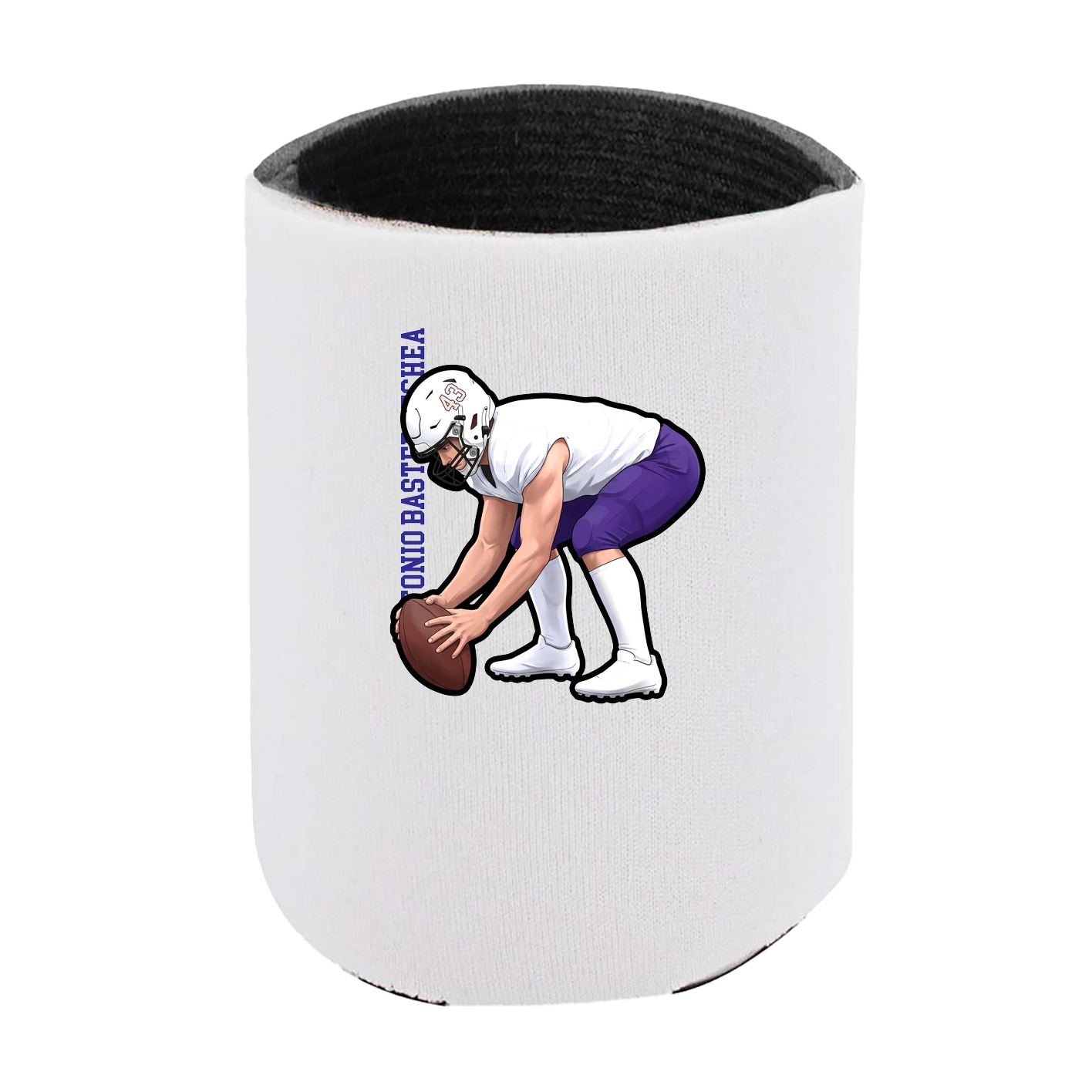 Can Holder — Name Vertical in White