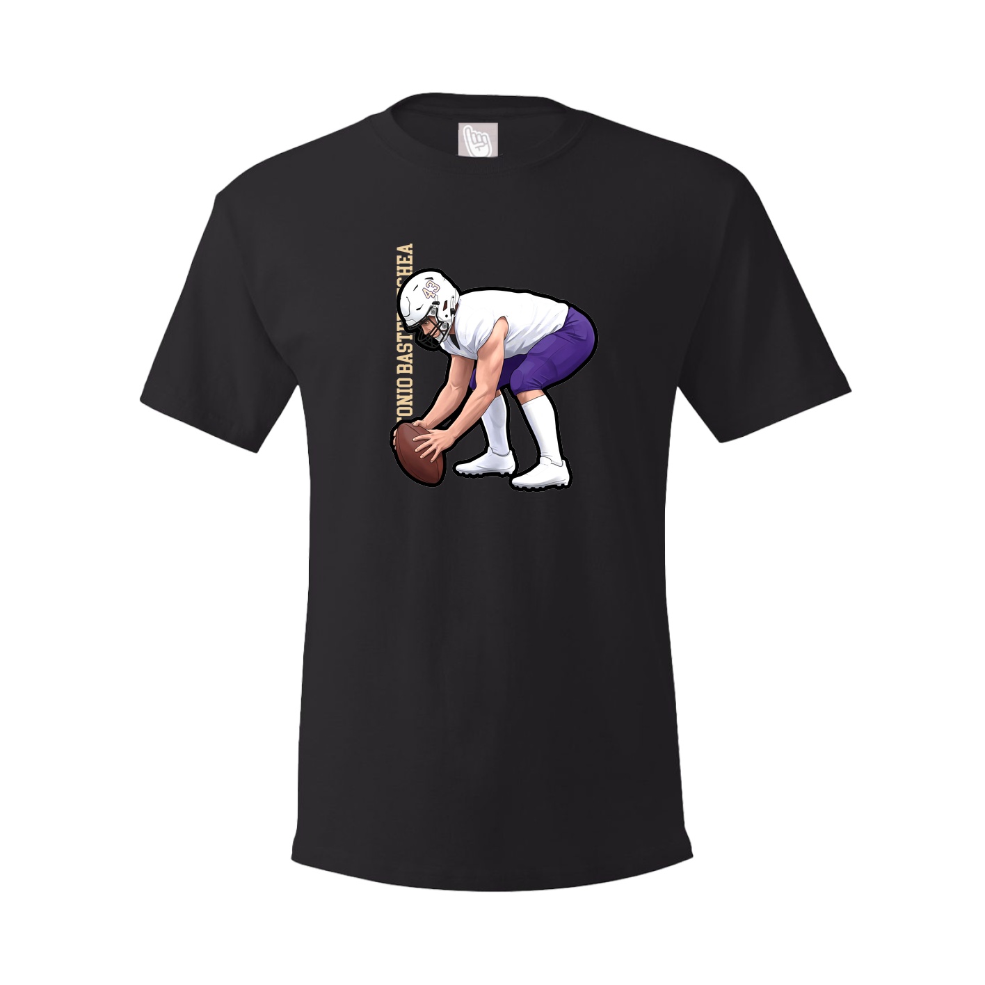 Youth Tee — Name Vertical in Black