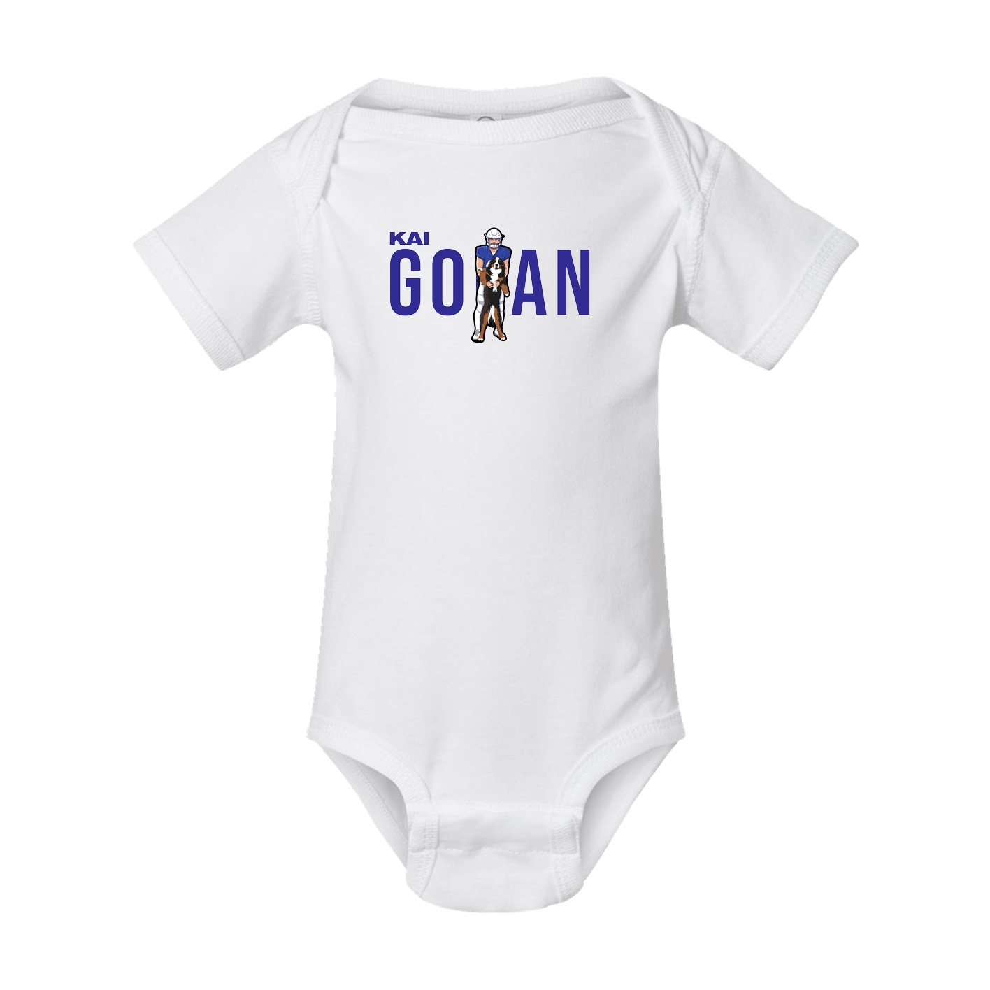 Baby Onesie — Player Name in White