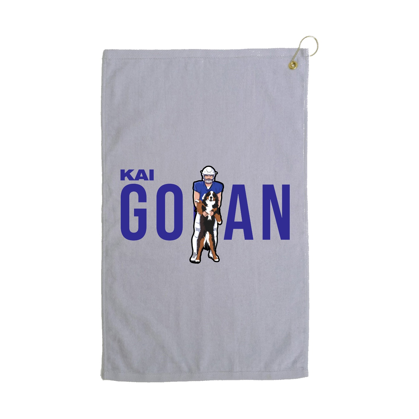 Golf Towel — Player Name in Grey