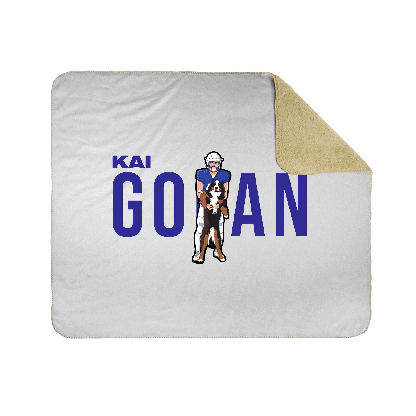 Throw Blanket — Player Name in White