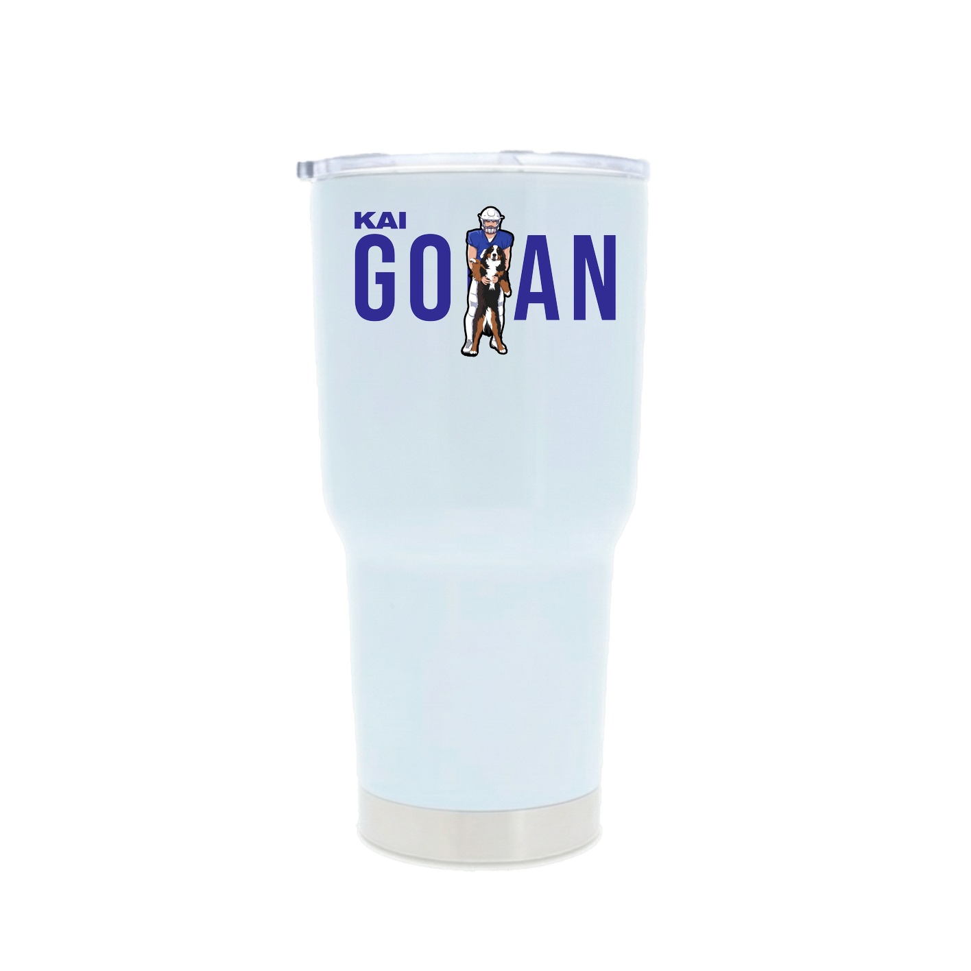 30oz Stainless Steel Tumbler — Player Name in White