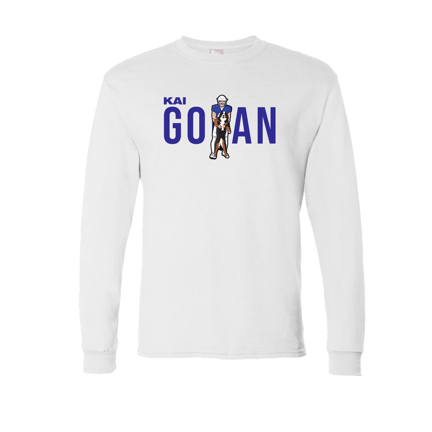 Long Sleeve Tee — Player Name in White