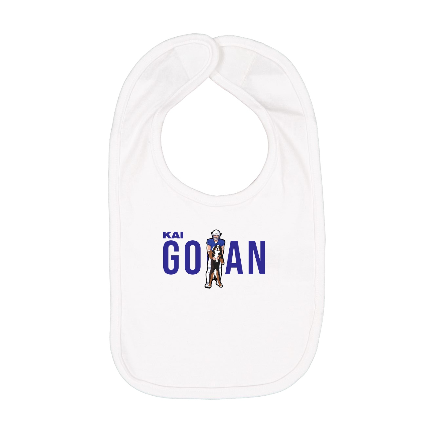 Infant Bib — Player Name in White