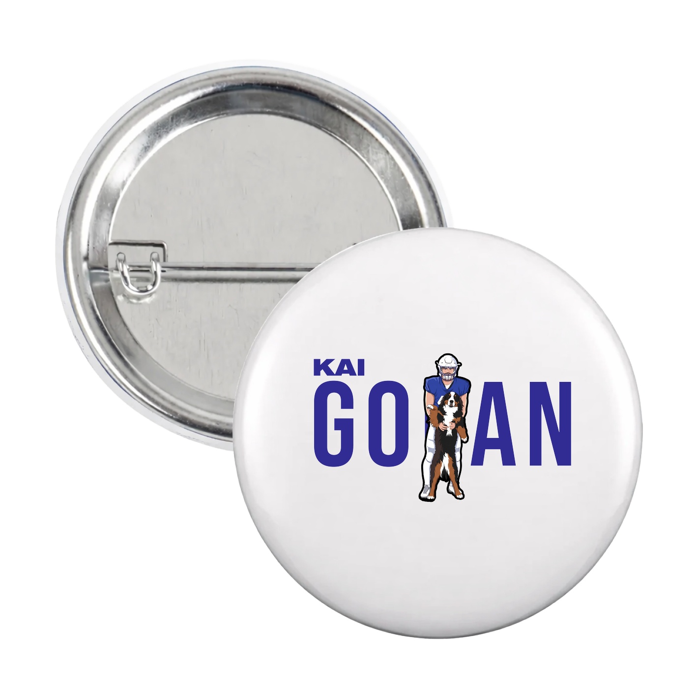 Game Day Button — Player Name in White