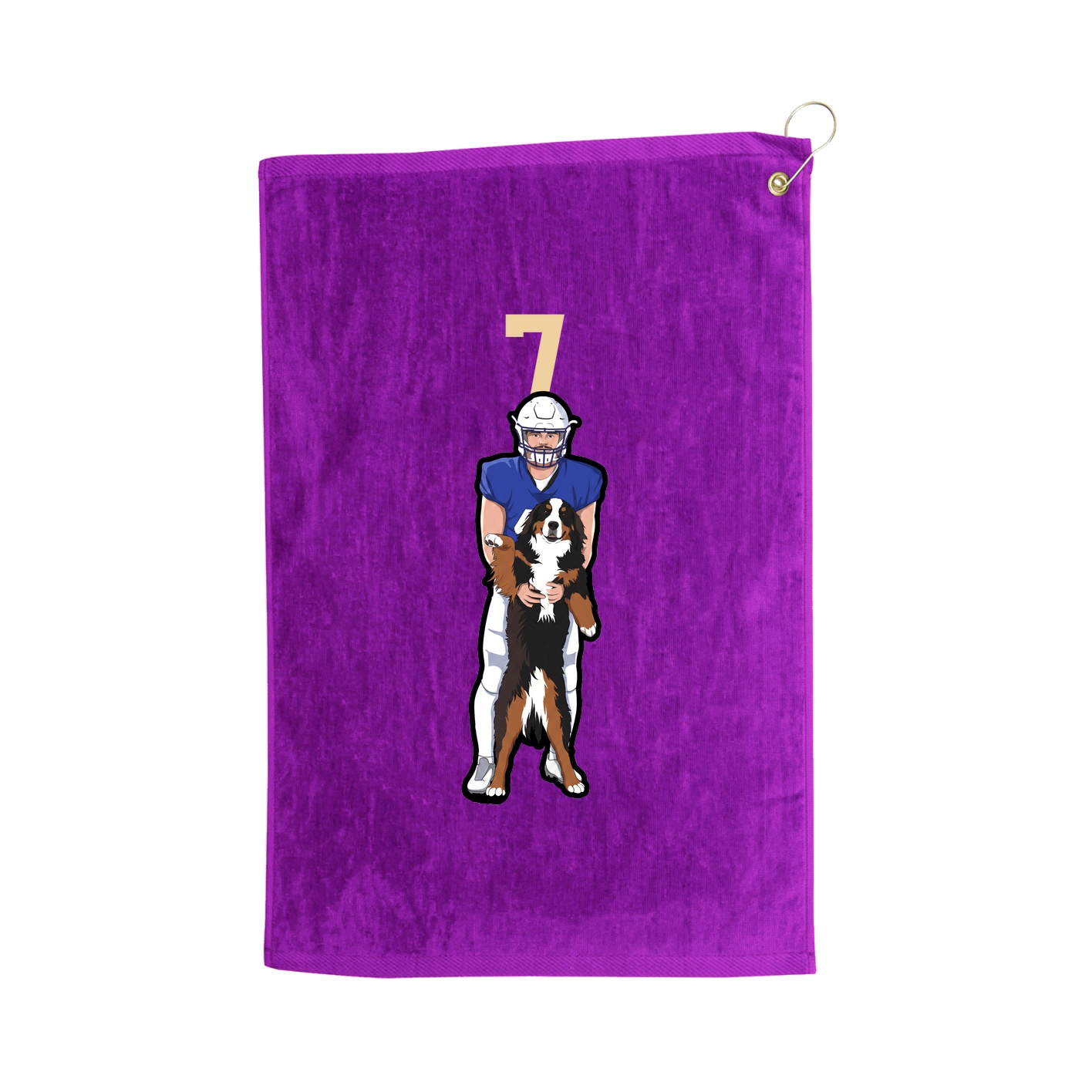 Golf Towel — Number Top in Purple