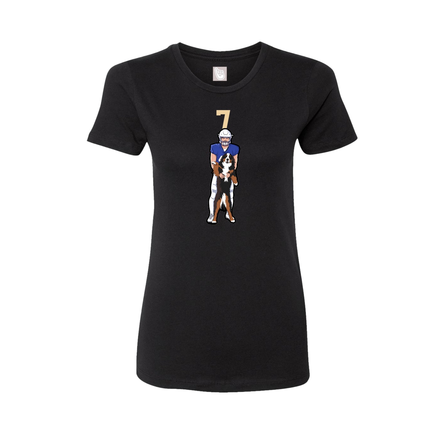 Womens Tee — Number Top in Black