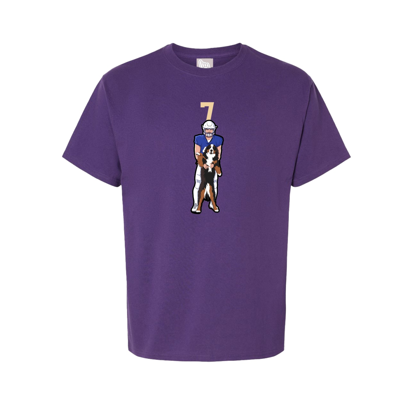Youth Tee — Number Top in Purple