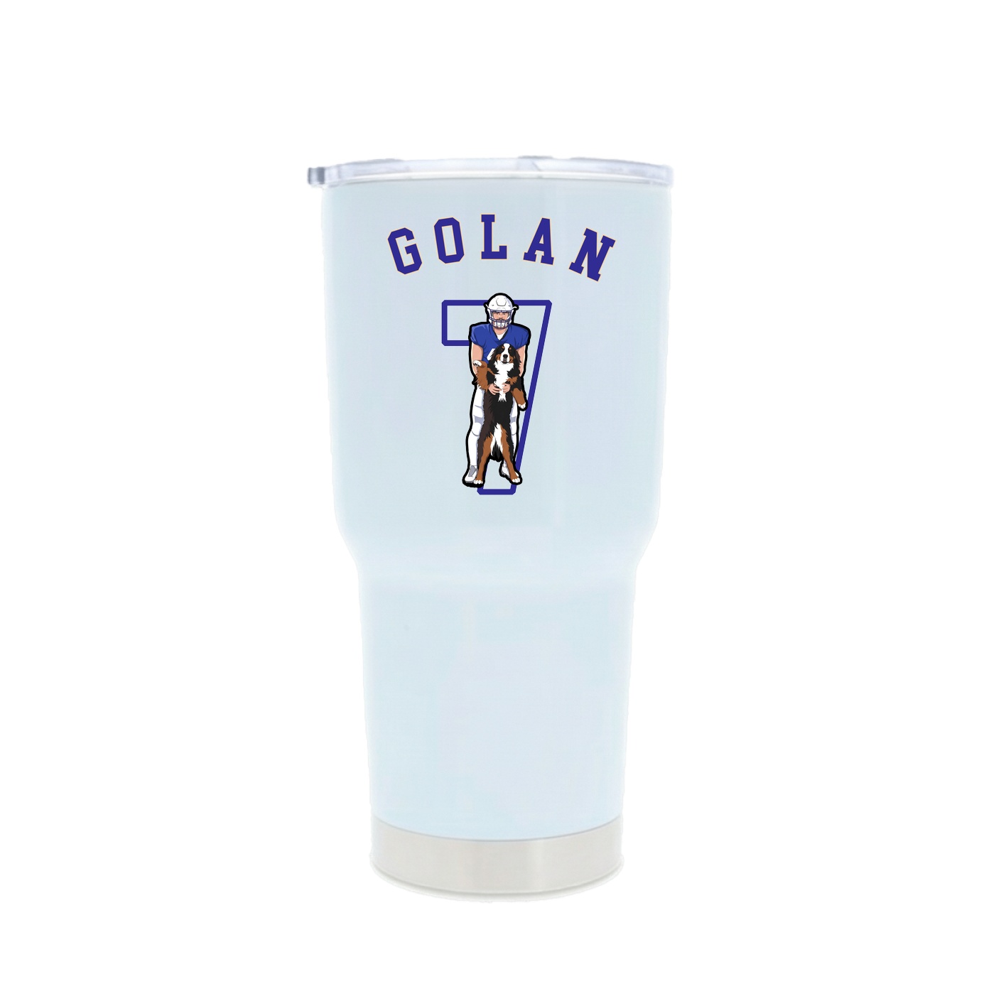 30oz Stainless Steel Tumbler — Shirsey Arch in White