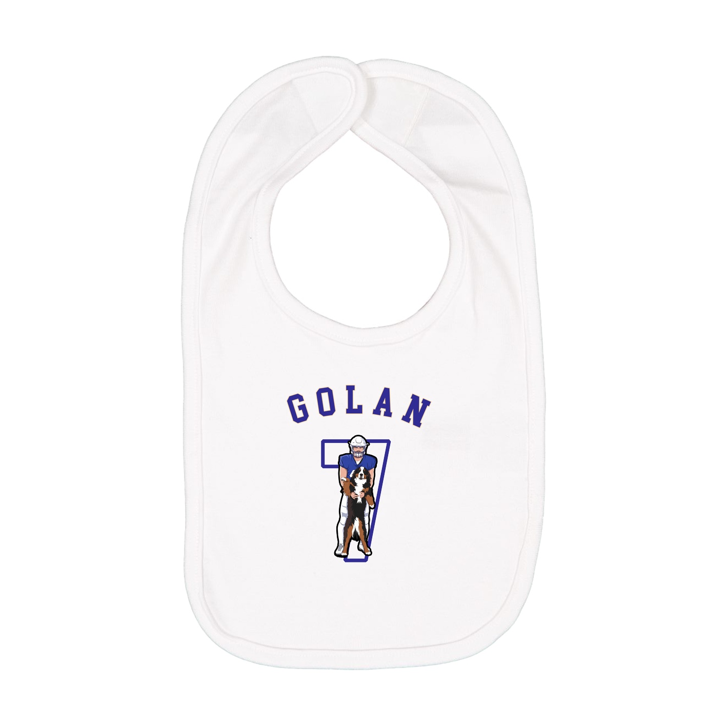Infant Bib — Shirsey Arch in White