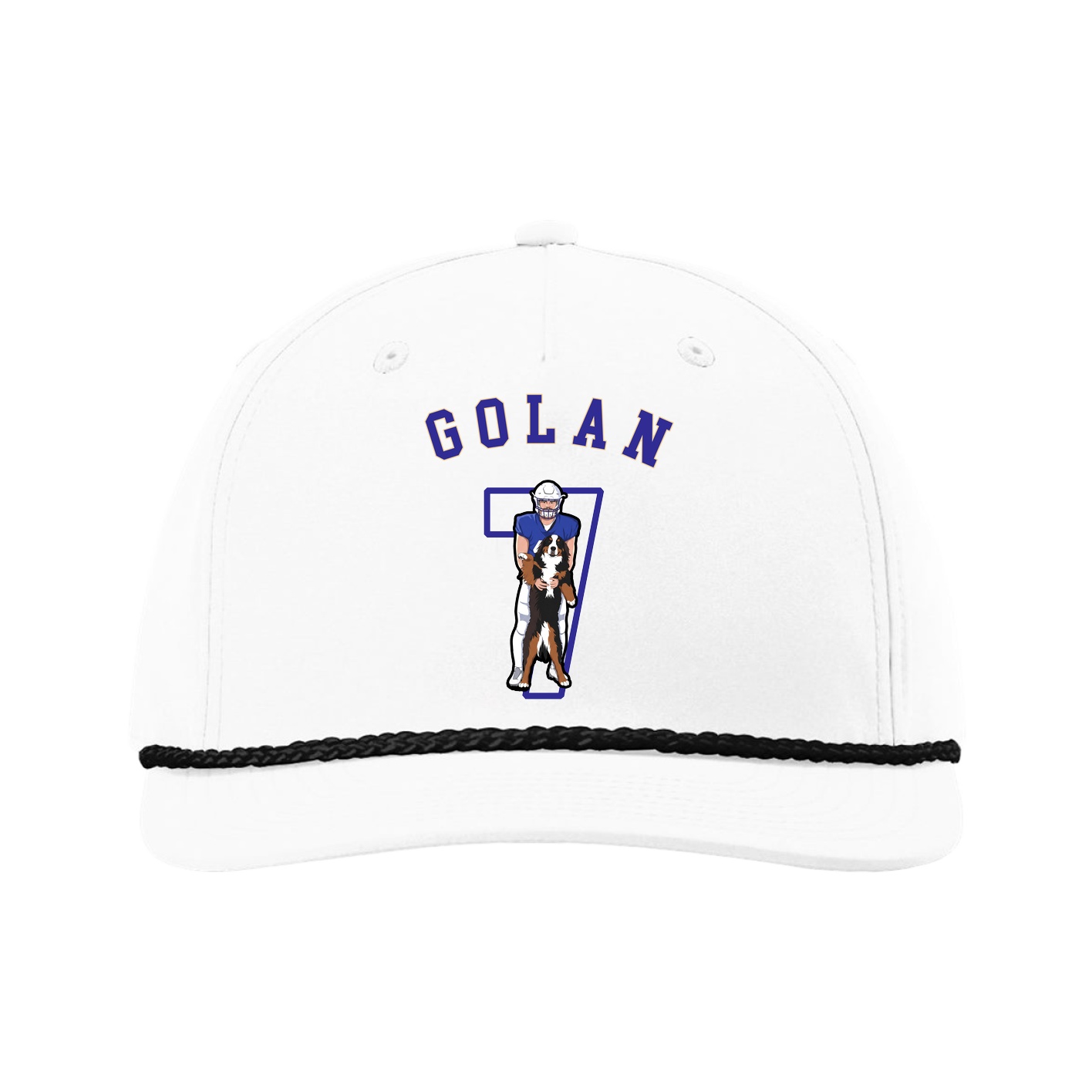 Five-Panel Classic Rope Cap — Shirsey Arch in White