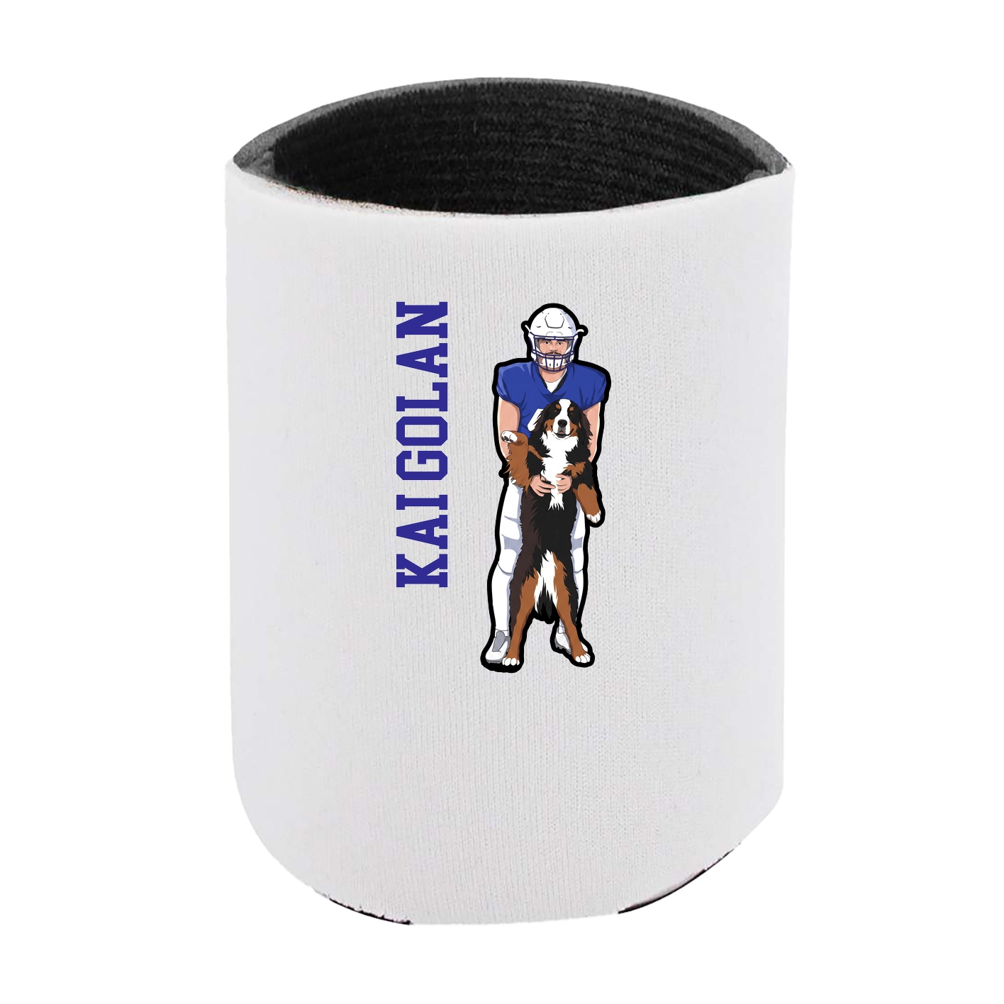Can Holder — Name Vertical in White