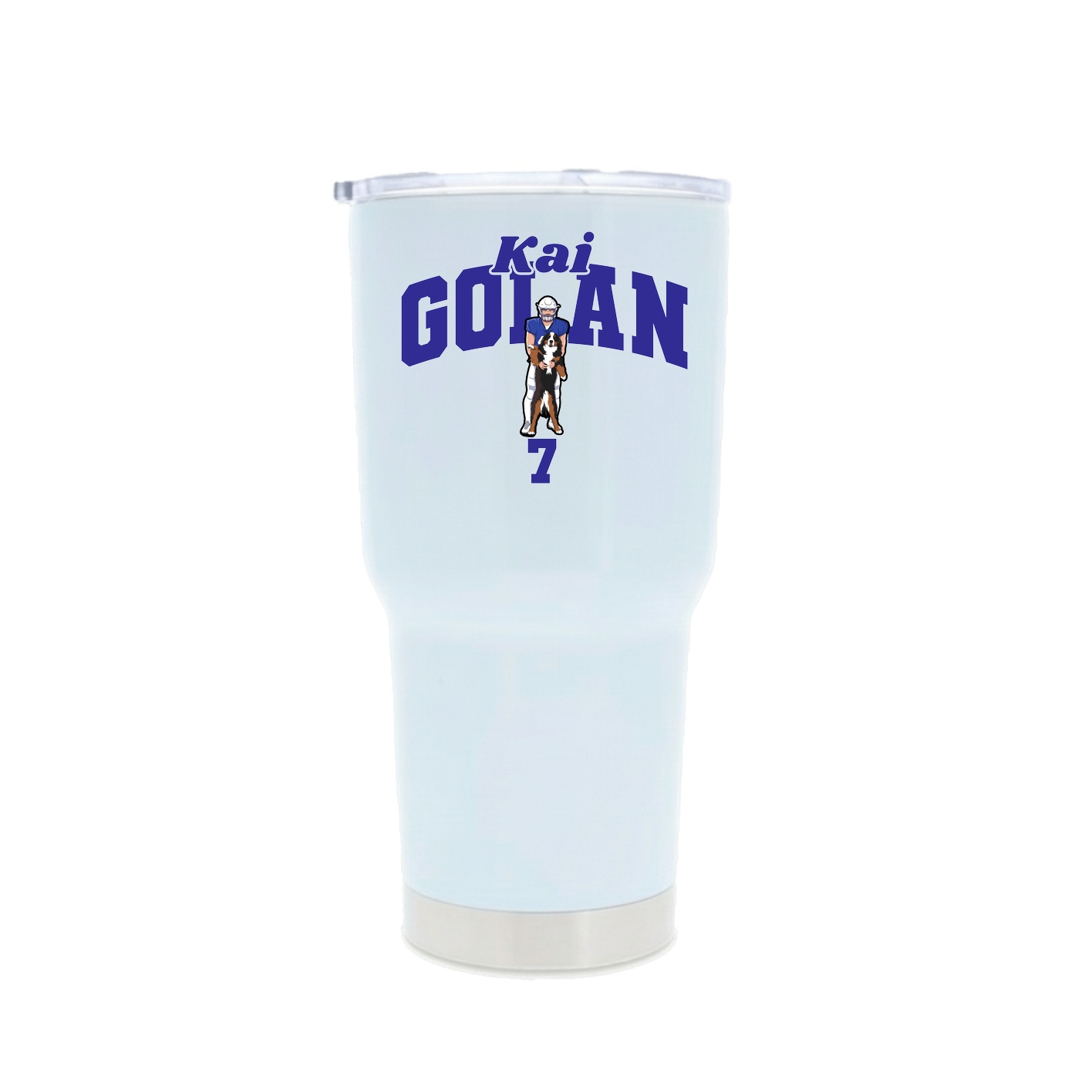 30oz Stainless Steel Tumbler — Signature Arch in White