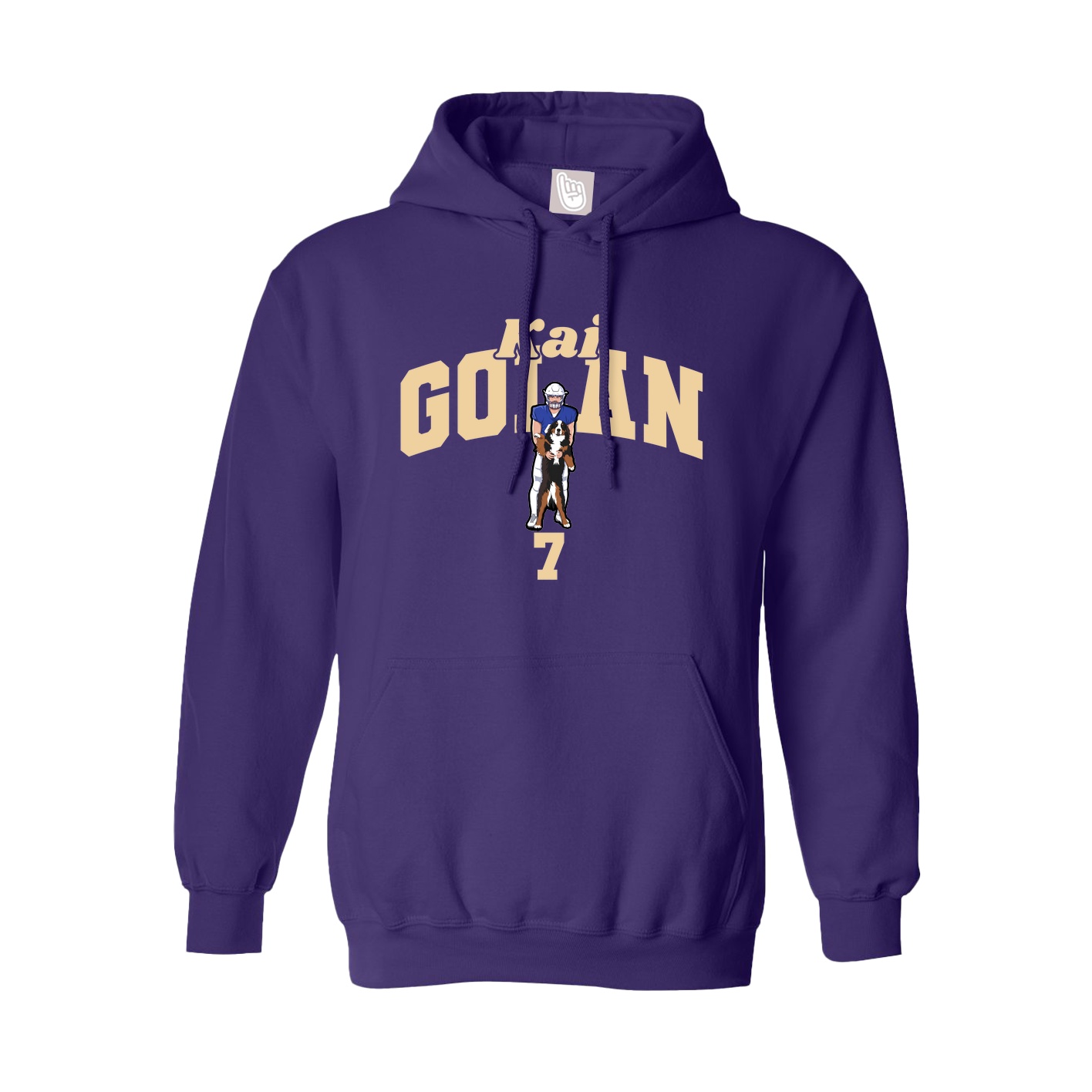 Youth Hoodie — Signature Arch in Purple