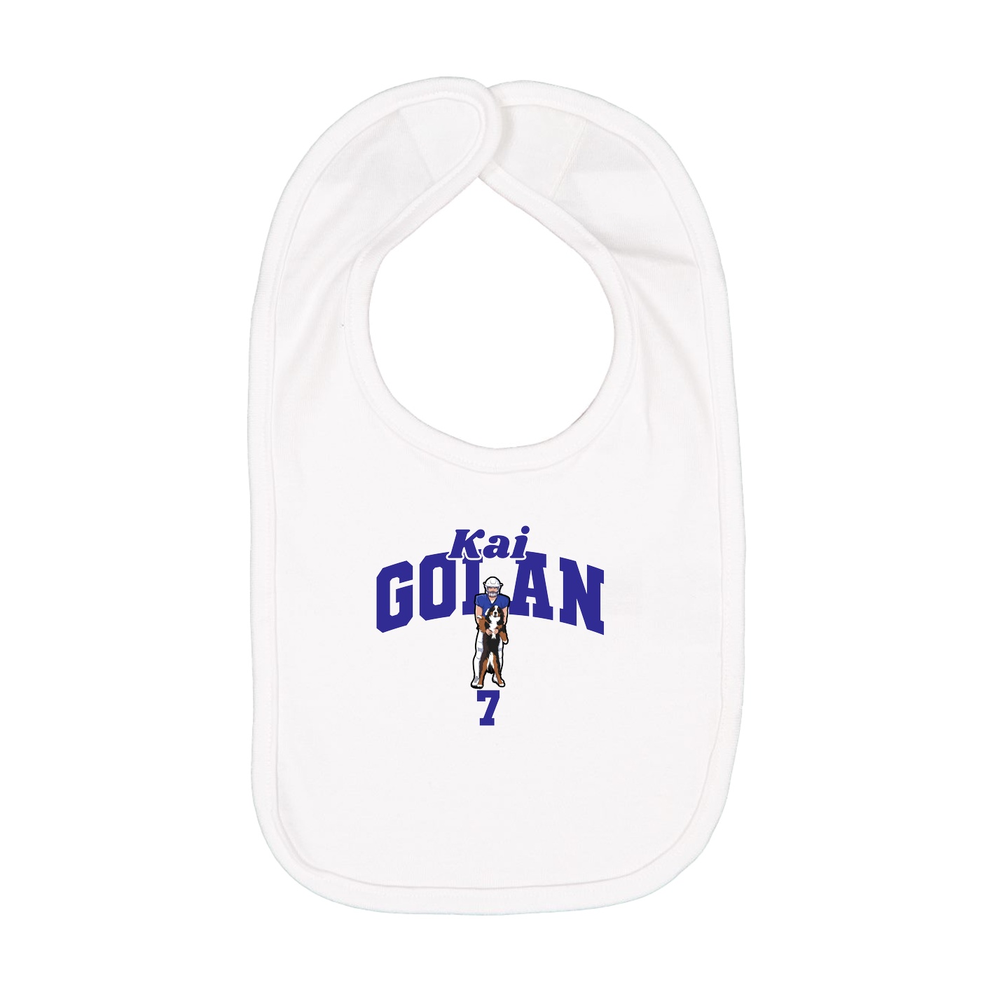 Infant Bib — Signature Arch in White