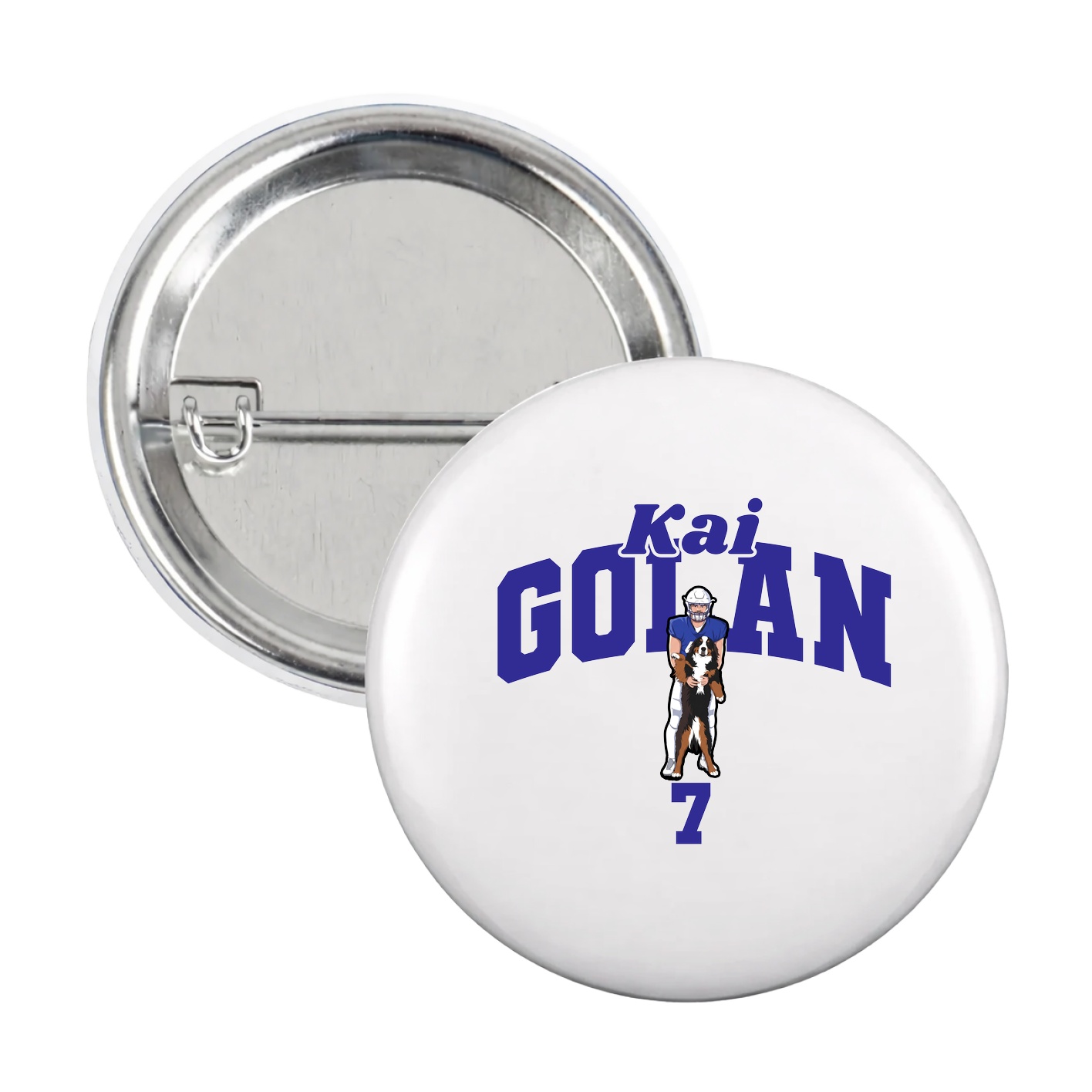 Game Day Button — Signature Arch in White
