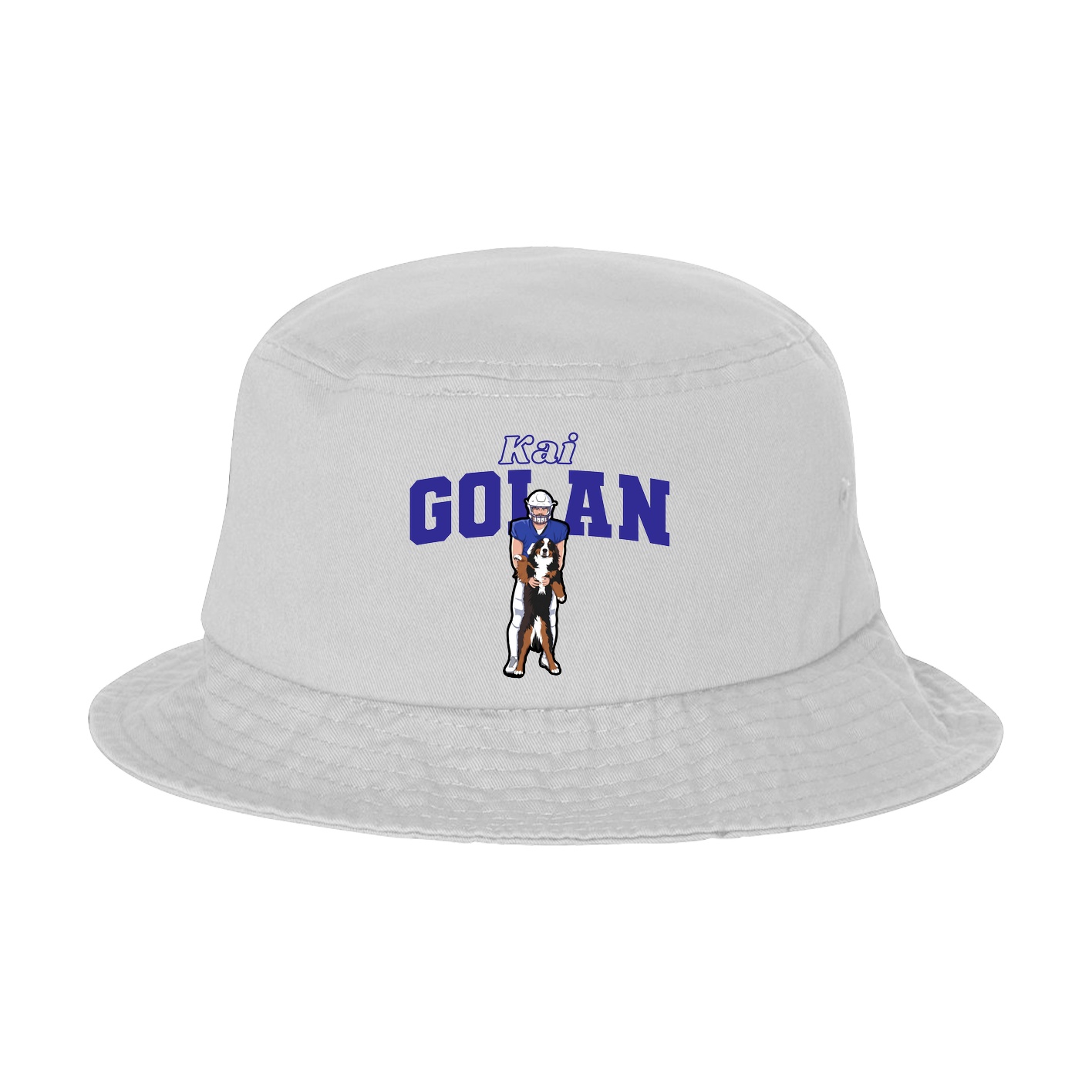 Bucket Cap — Name Arch in White