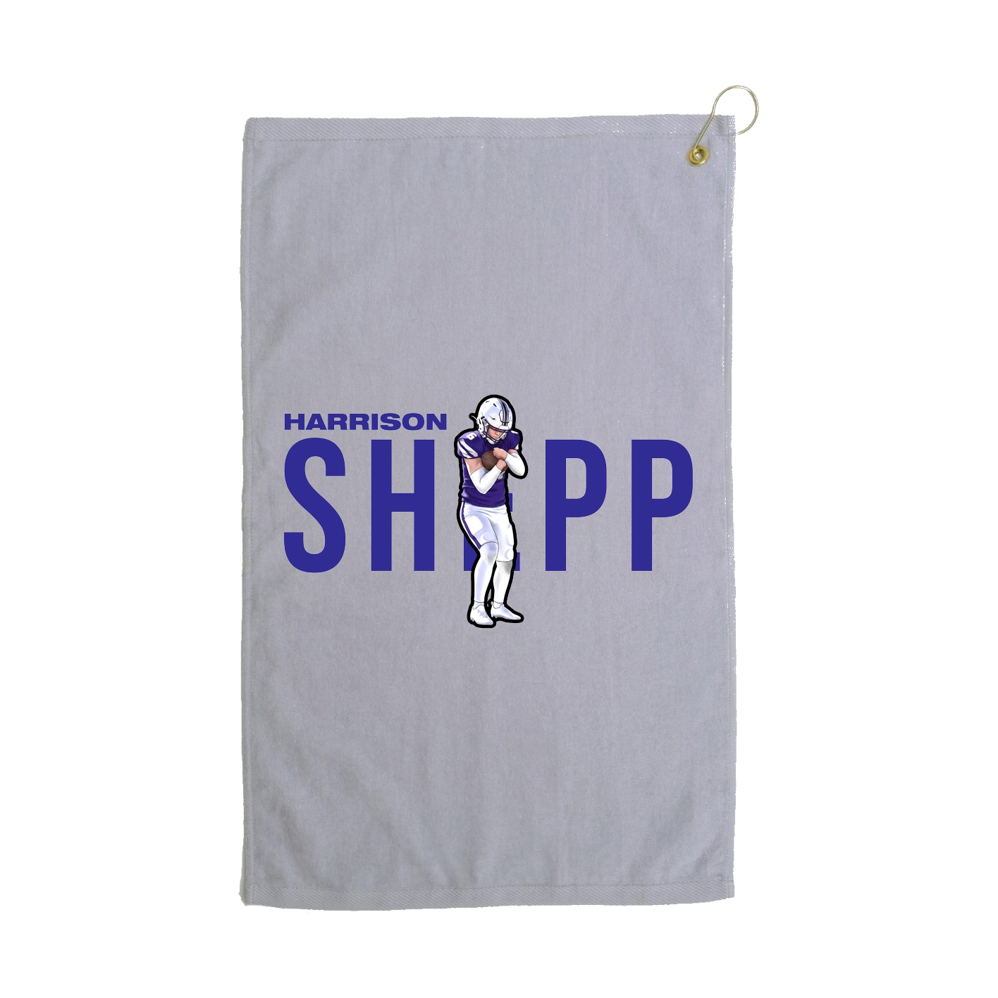 Golf Towel — Player Name in Grey
