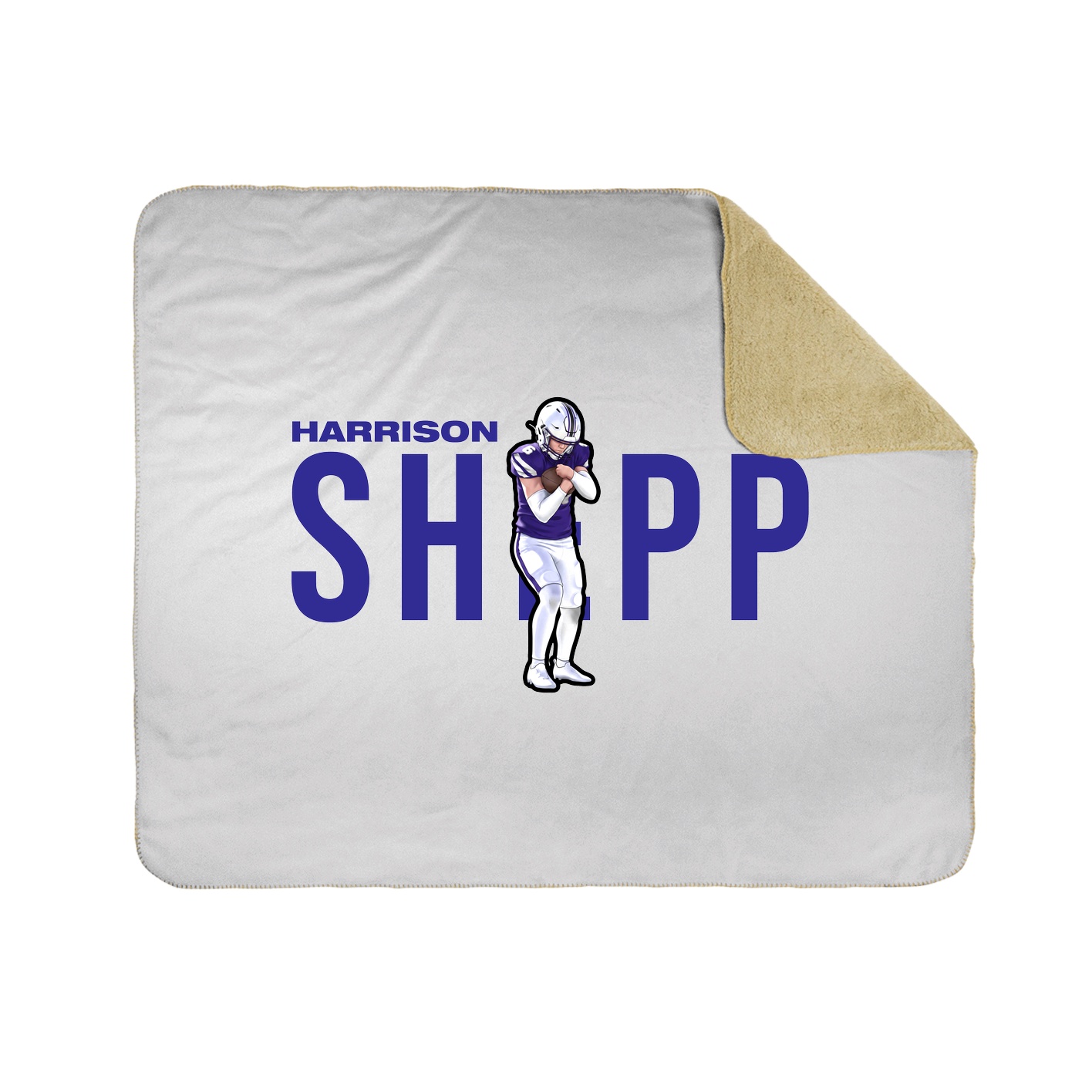 Throw Blanket — Player Name in White