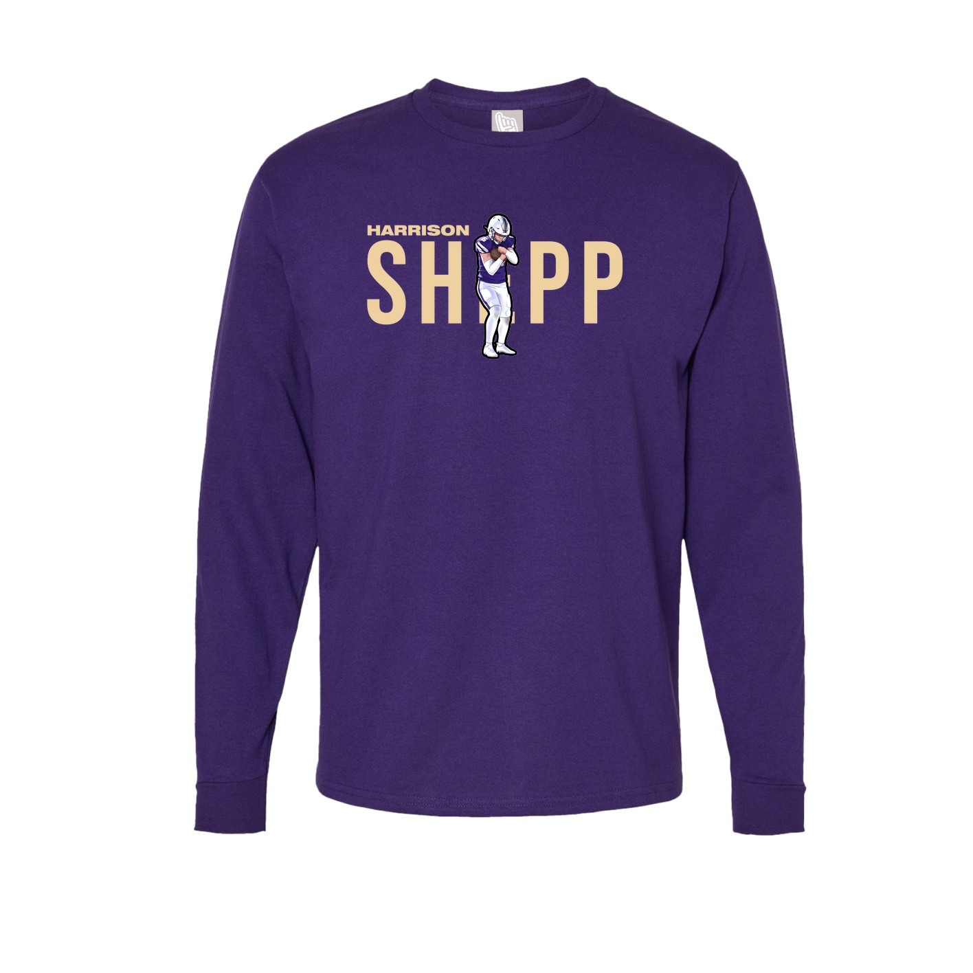 Long Sleeve Tee — Player Name in Purple