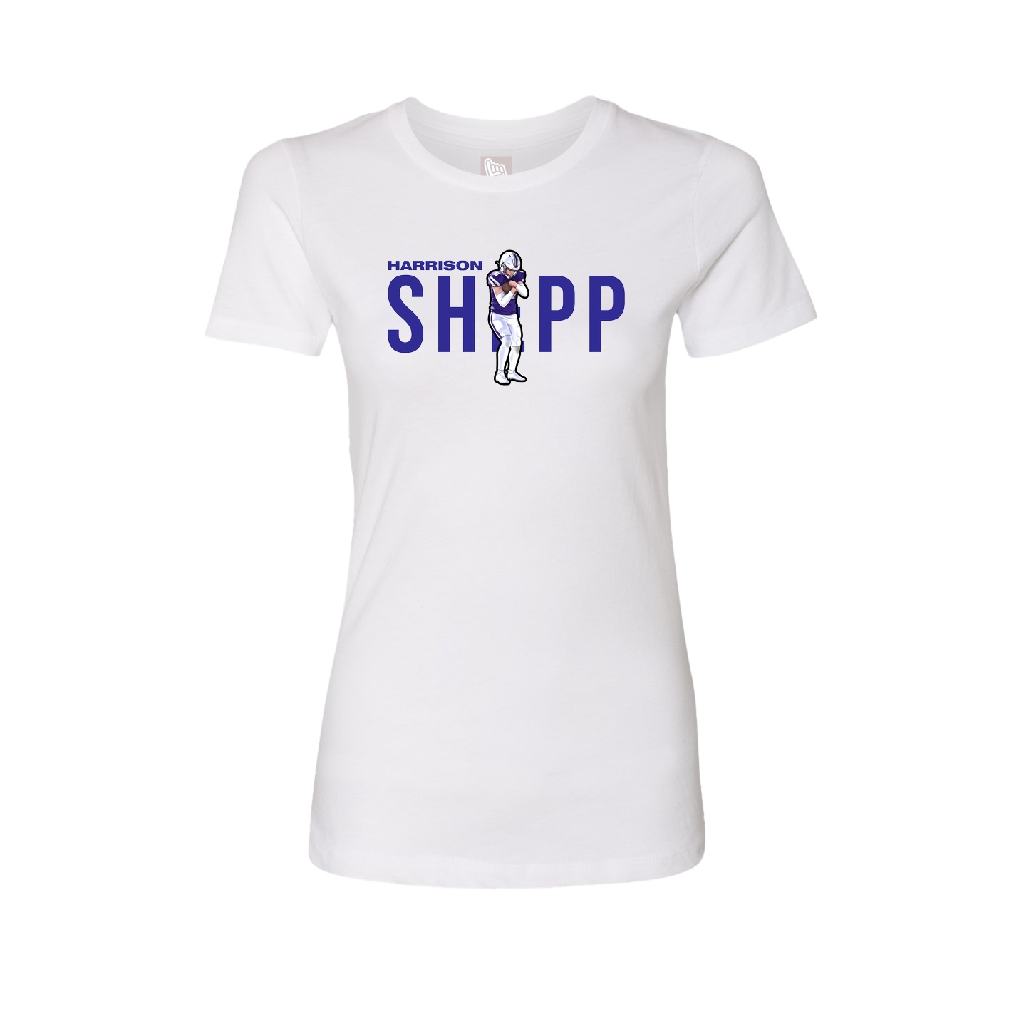 Fitted Women's Tee — Player Name in White