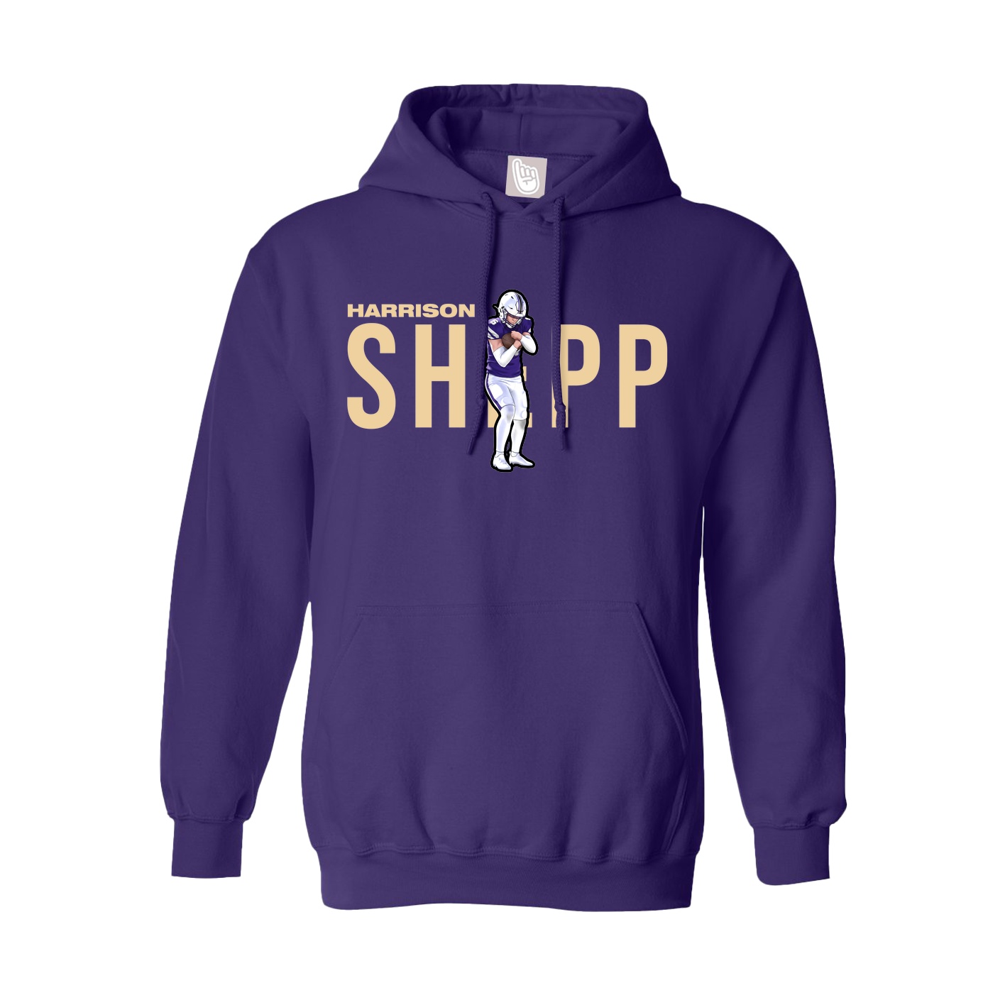 Youth Hoodie — Player Name in Purple